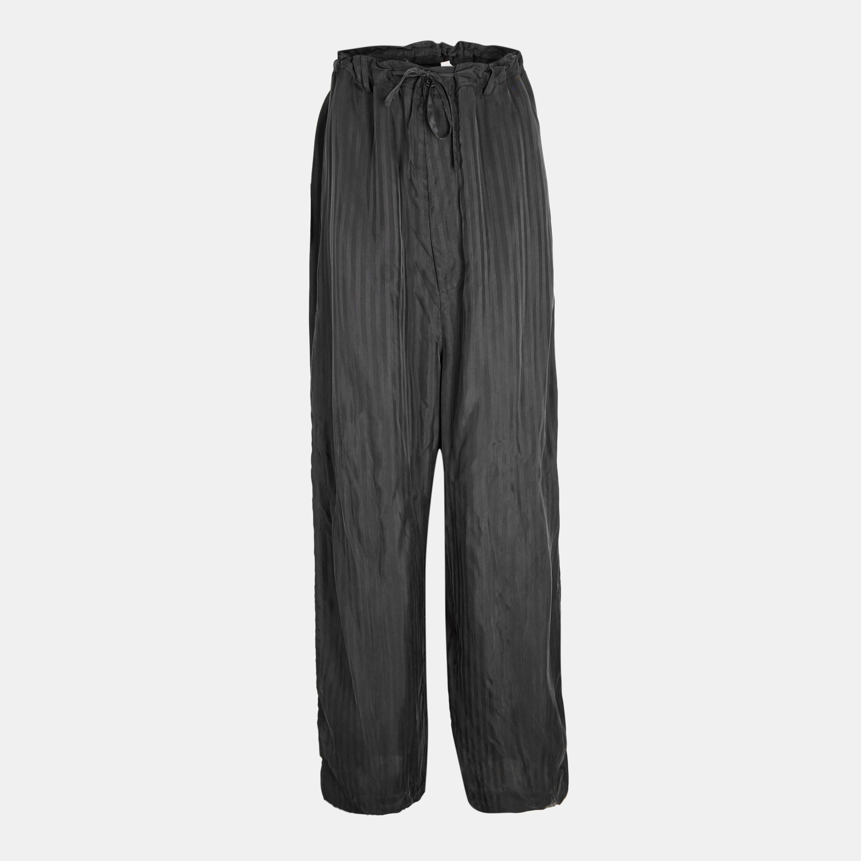 High-Rise Straight-Leg Front Pleat Tailored Trousers