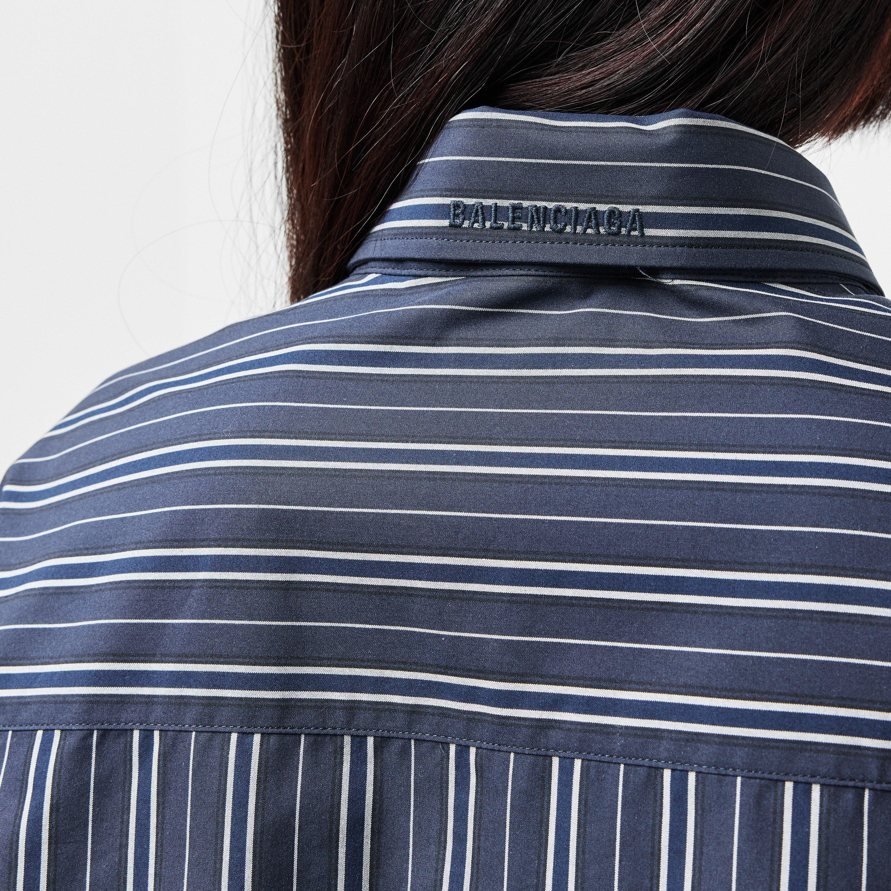 Semi Fitted Long Sleeve Patterned Shirt