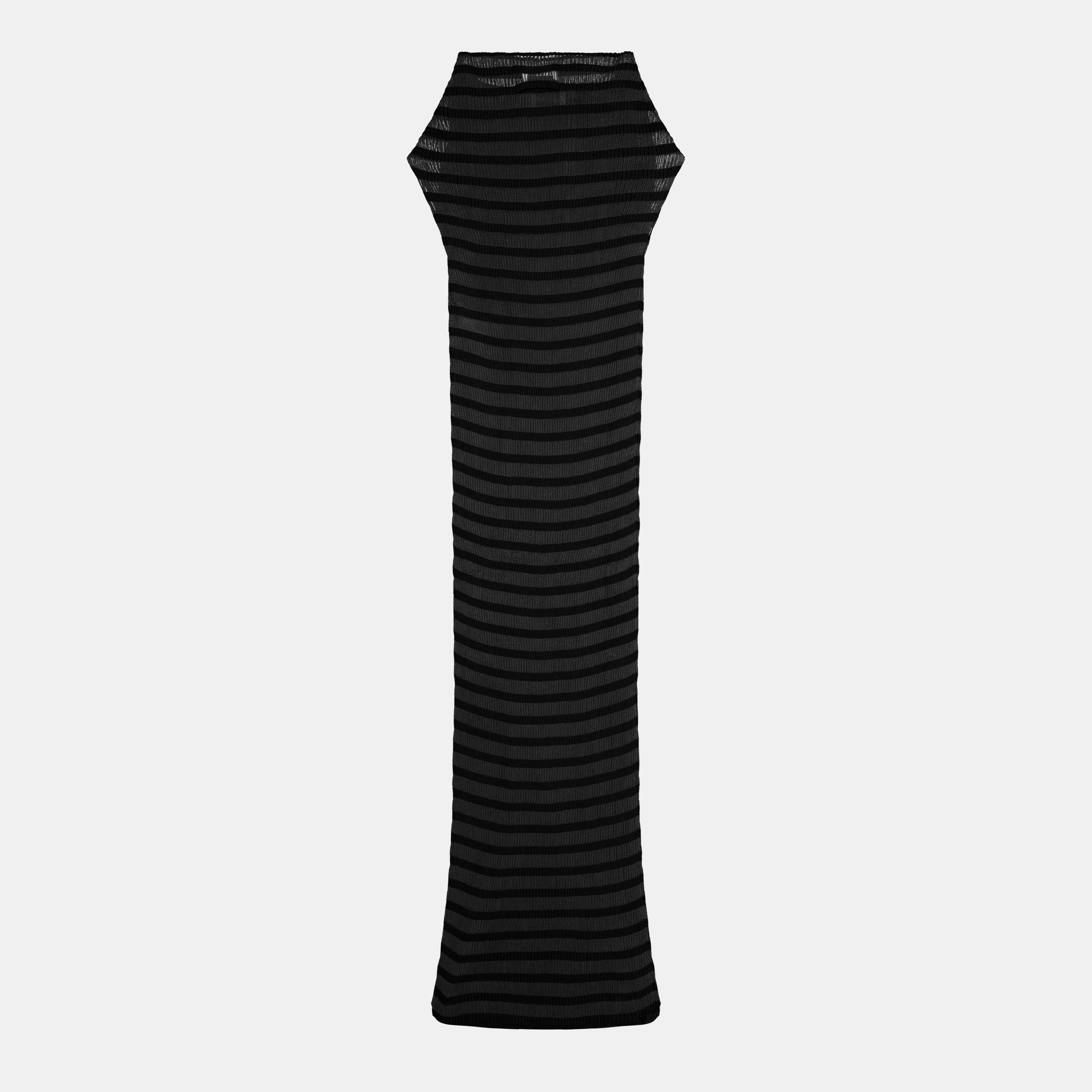 The Mariniere Striped Black Dress