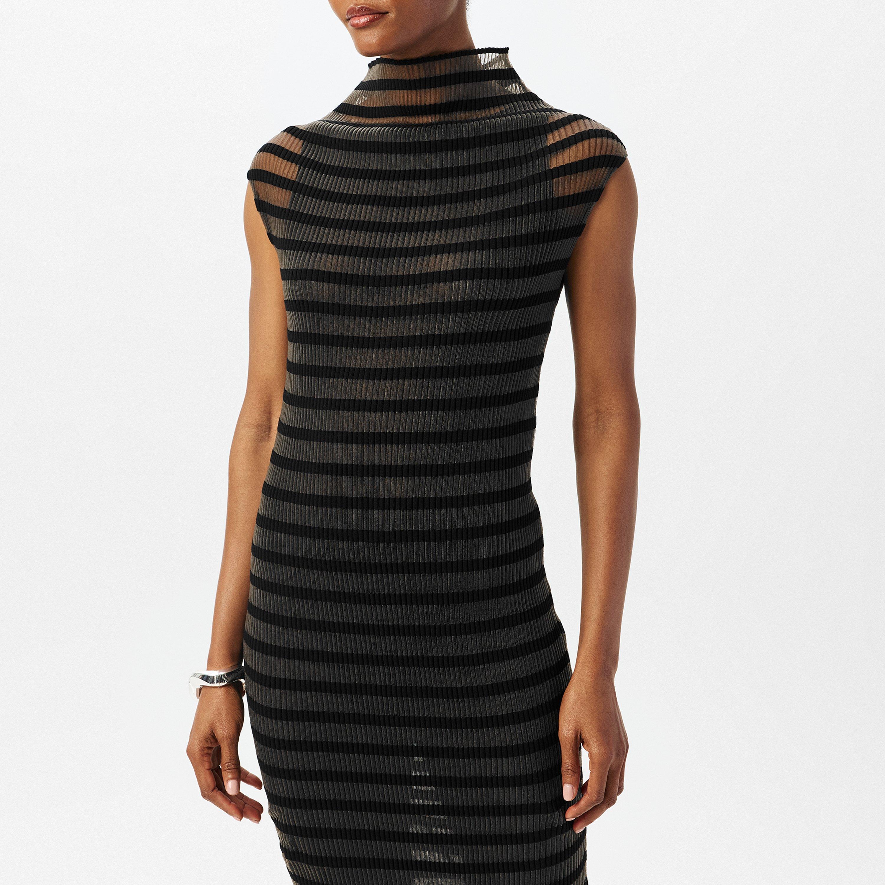 The Mariniere Striped Black Dress