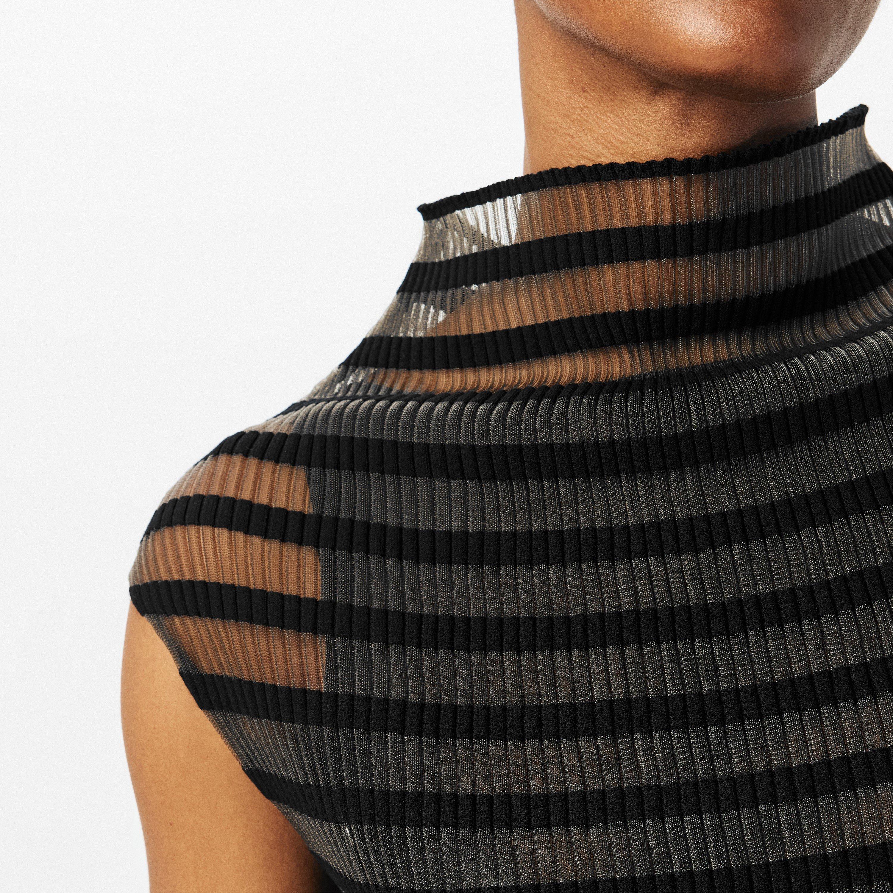 The Mariniere Striped Black Dress