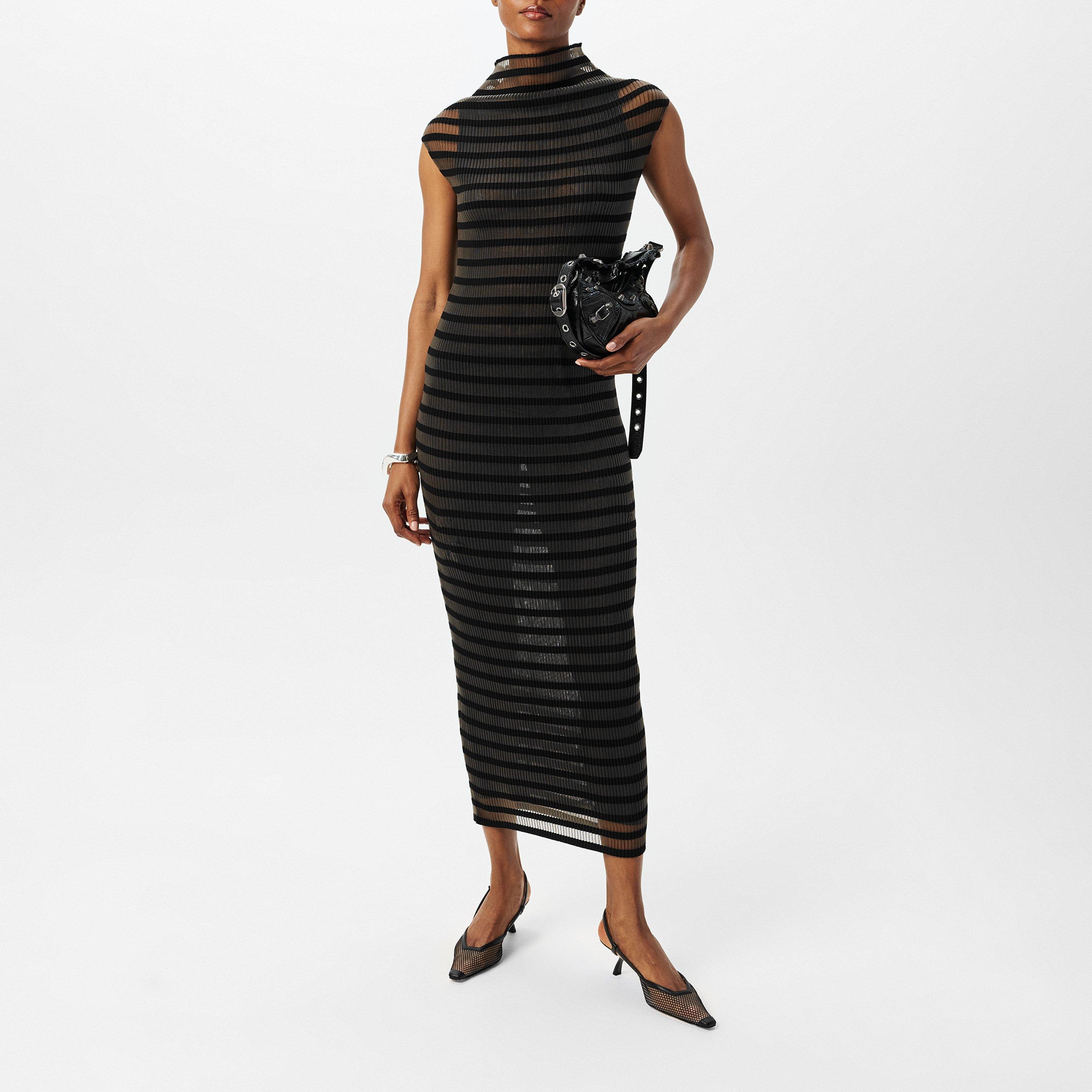The Mariniere Striped Black Dress