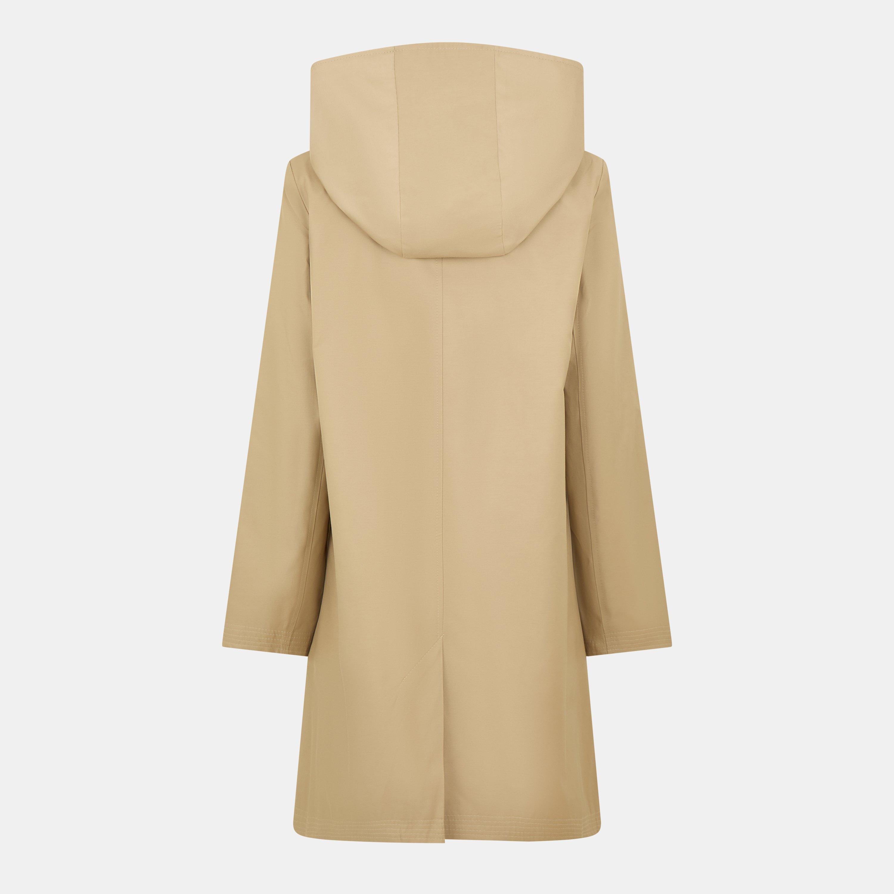 Genuine Leather Structured Trench Coat