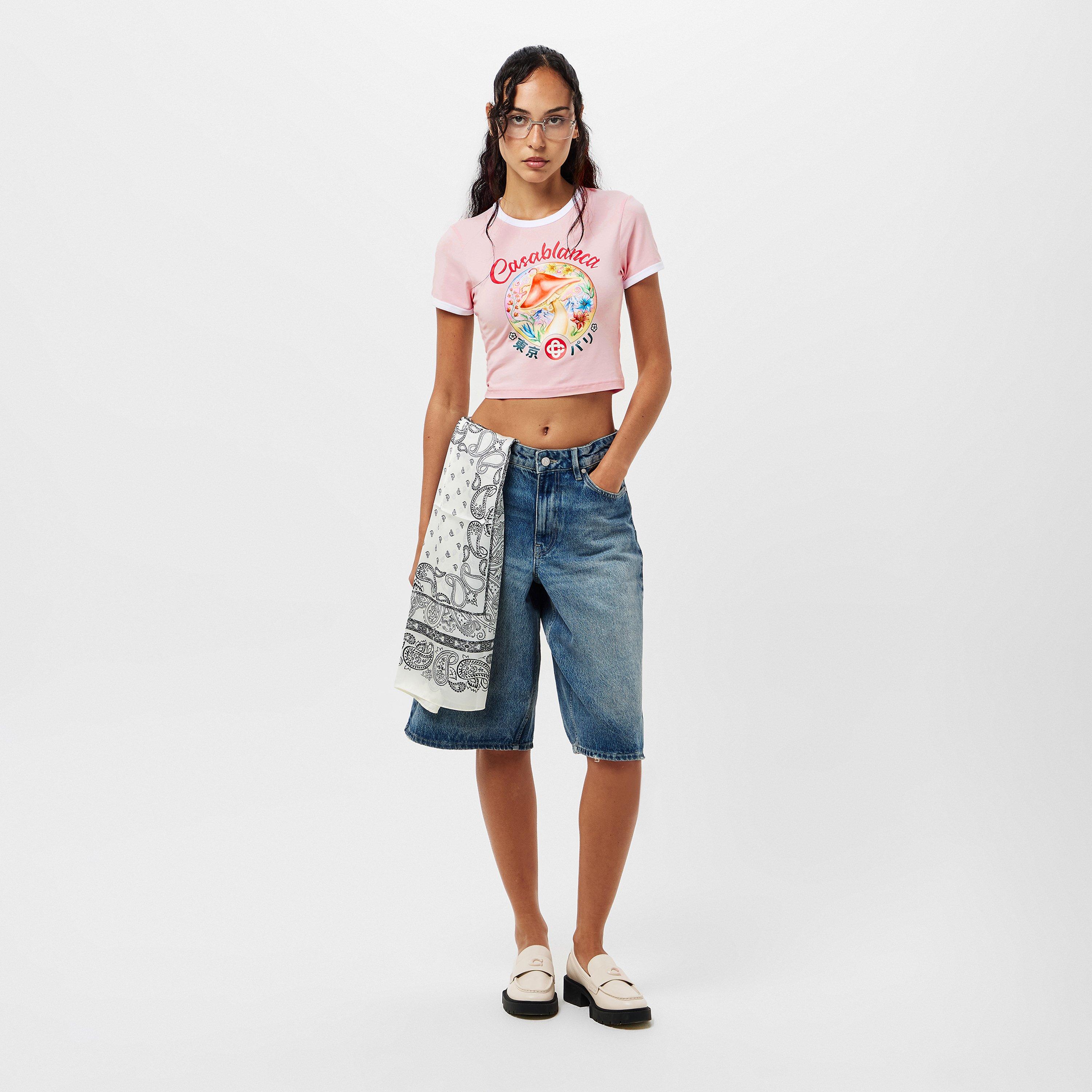 Mushroom Fitted Baby Tee