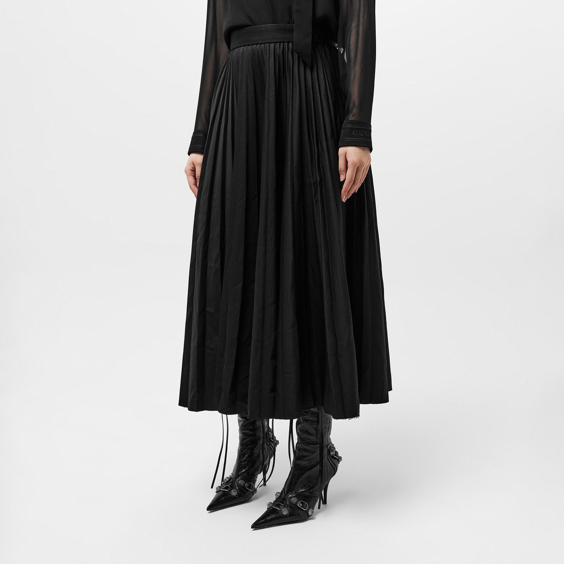 Creased Pleated Skirt