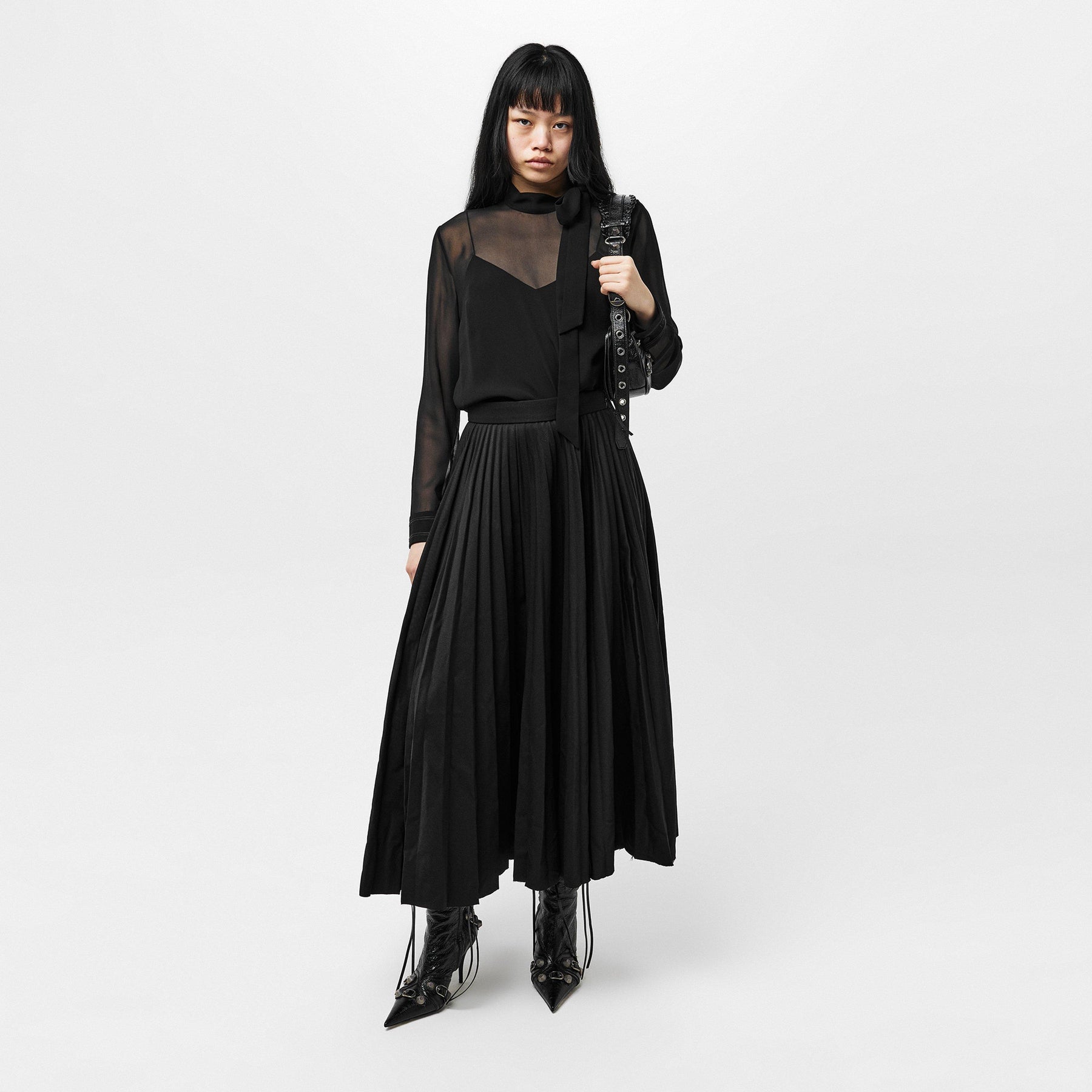Creased Pleated Skirt