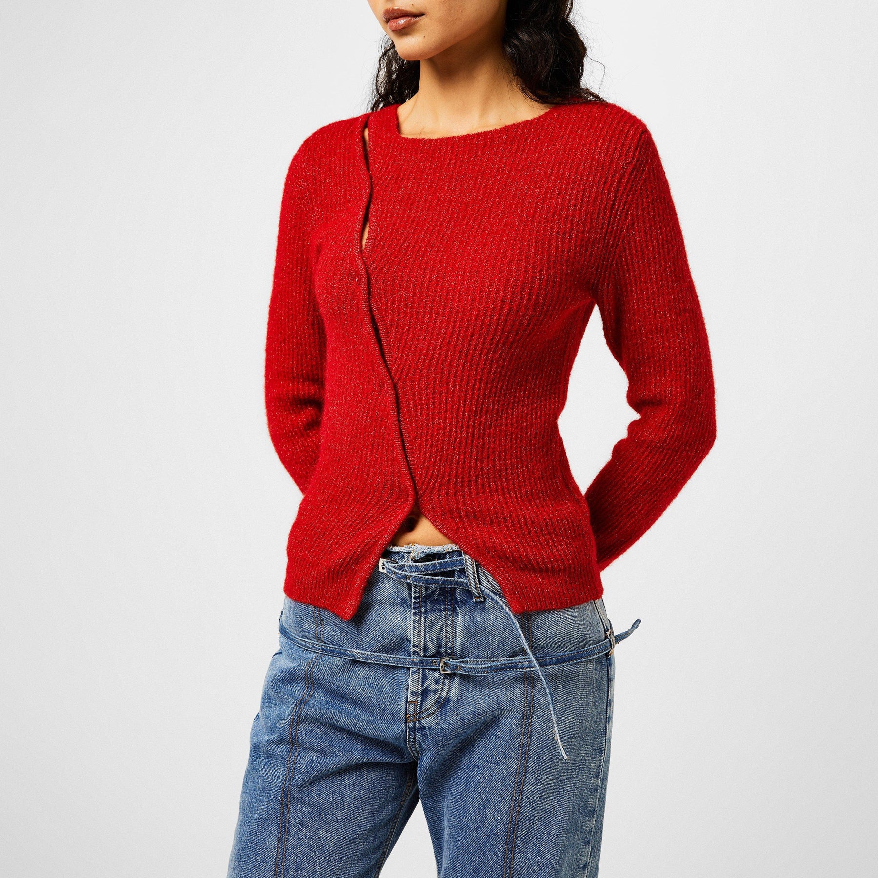 La Maille Pau Asymmetric Cardigan