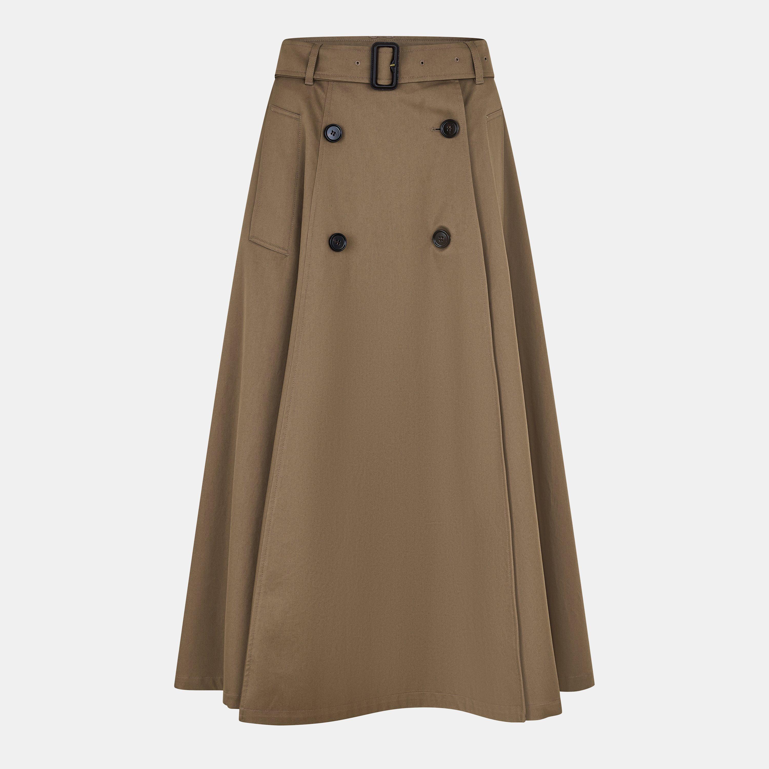 Brenda High Waisted Flared Skirt