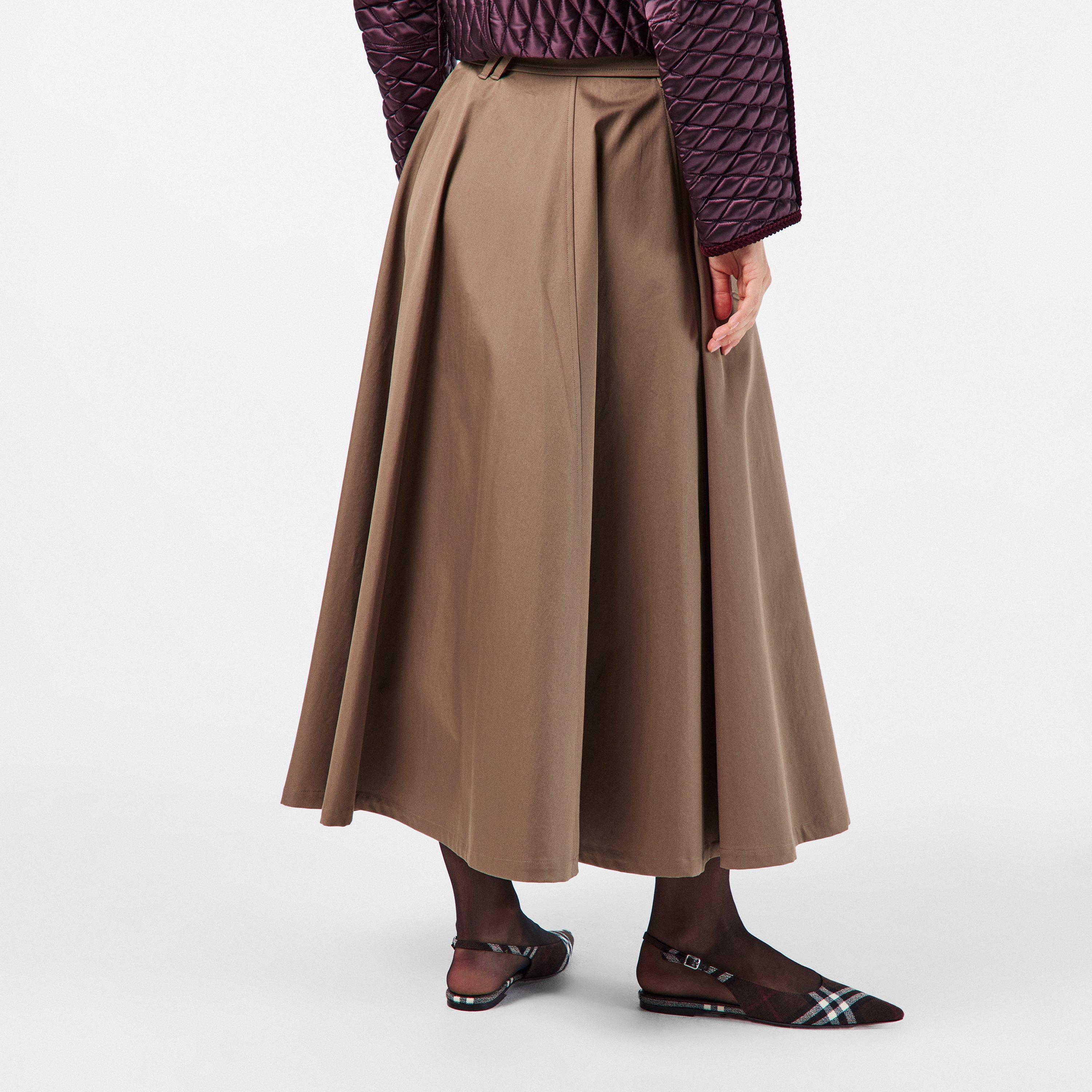 Brenda High Waisted Flared Skirt