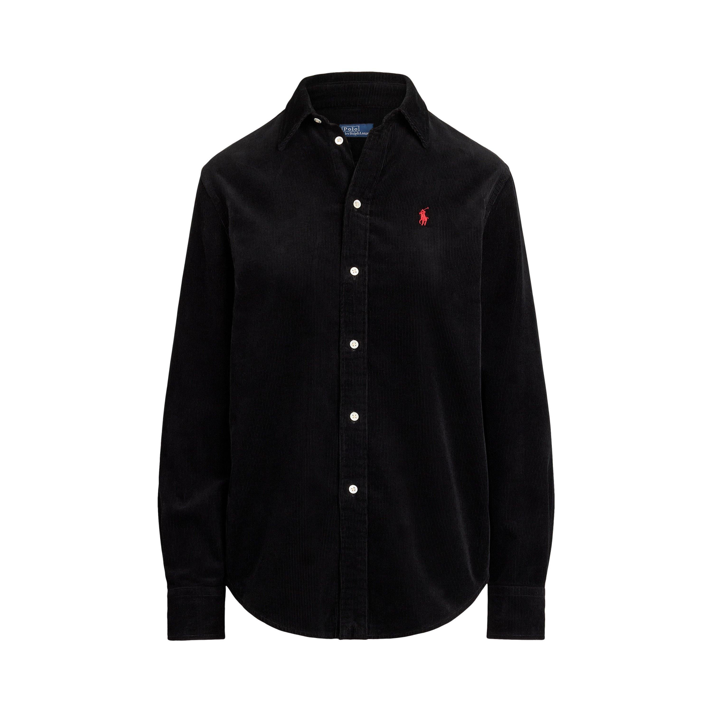 Cord Long-Sleeve Plain Shirt