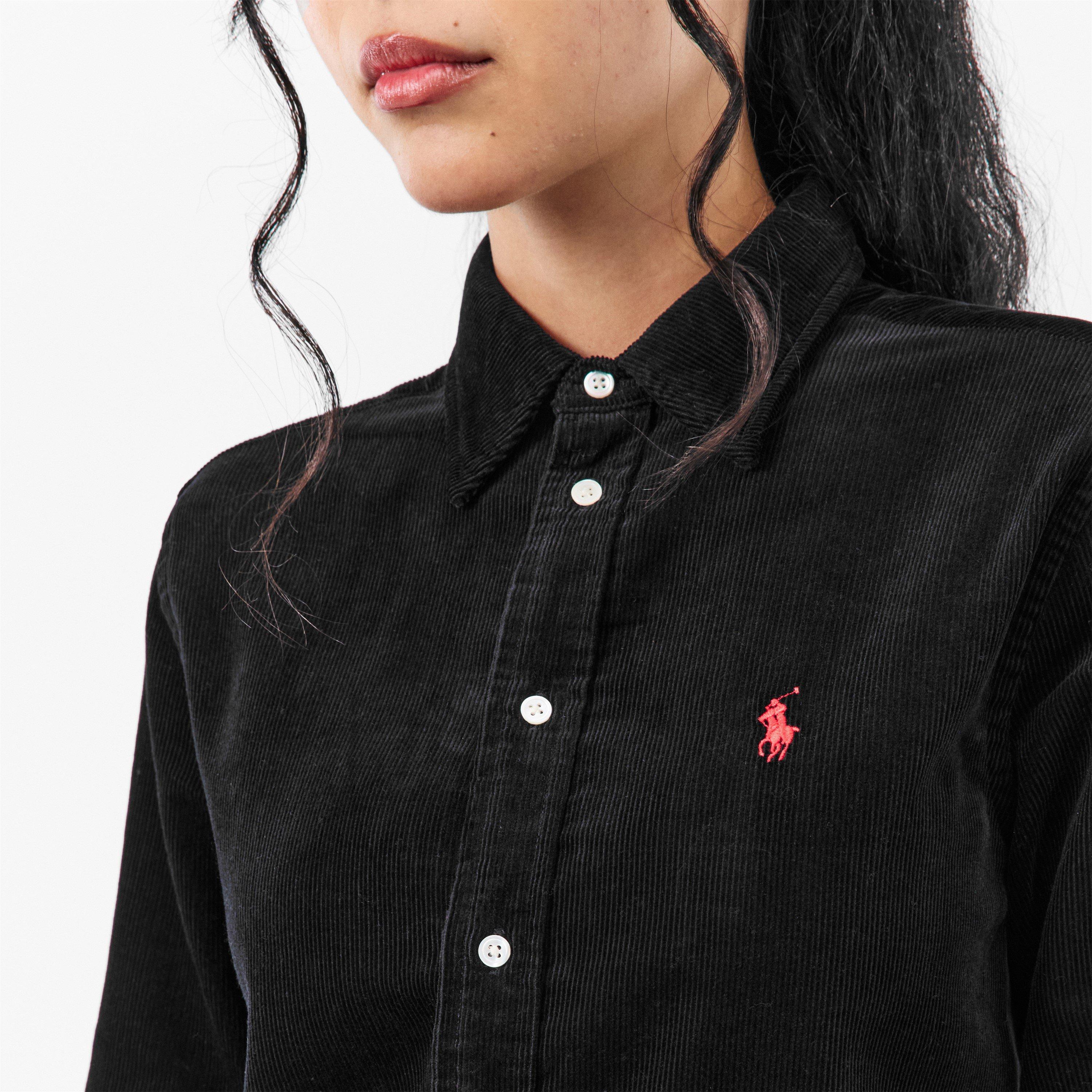 Women's Cord Long-Sleeve Plain Shirt