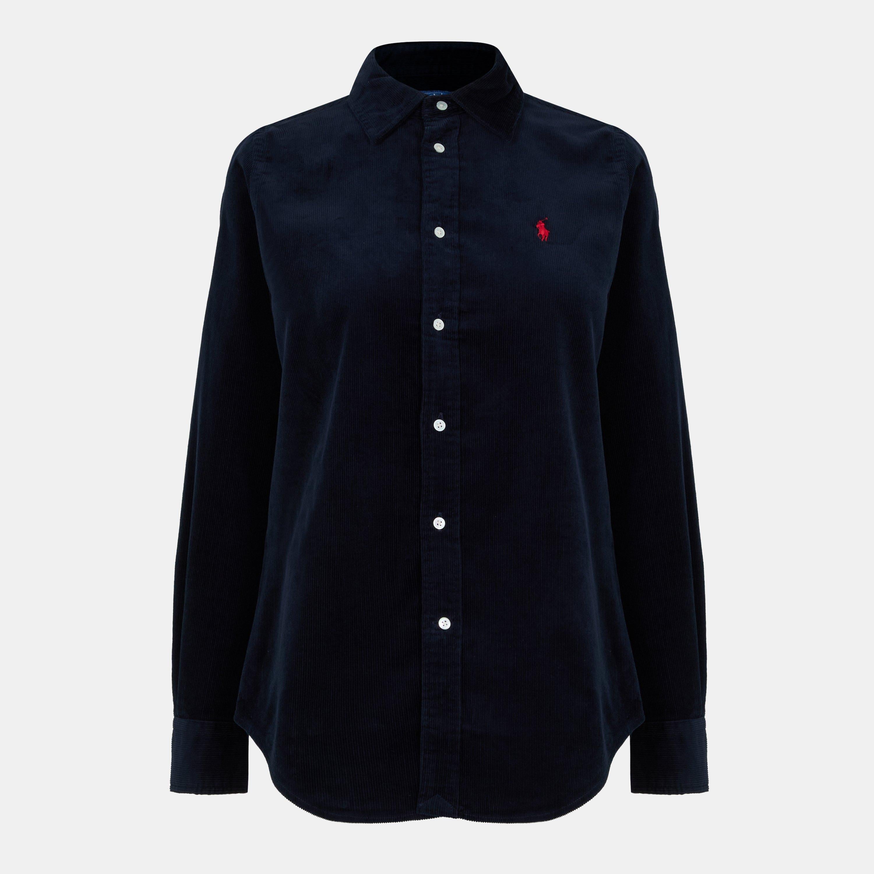 Women's Cord Long-Sleeve Plain Shirt