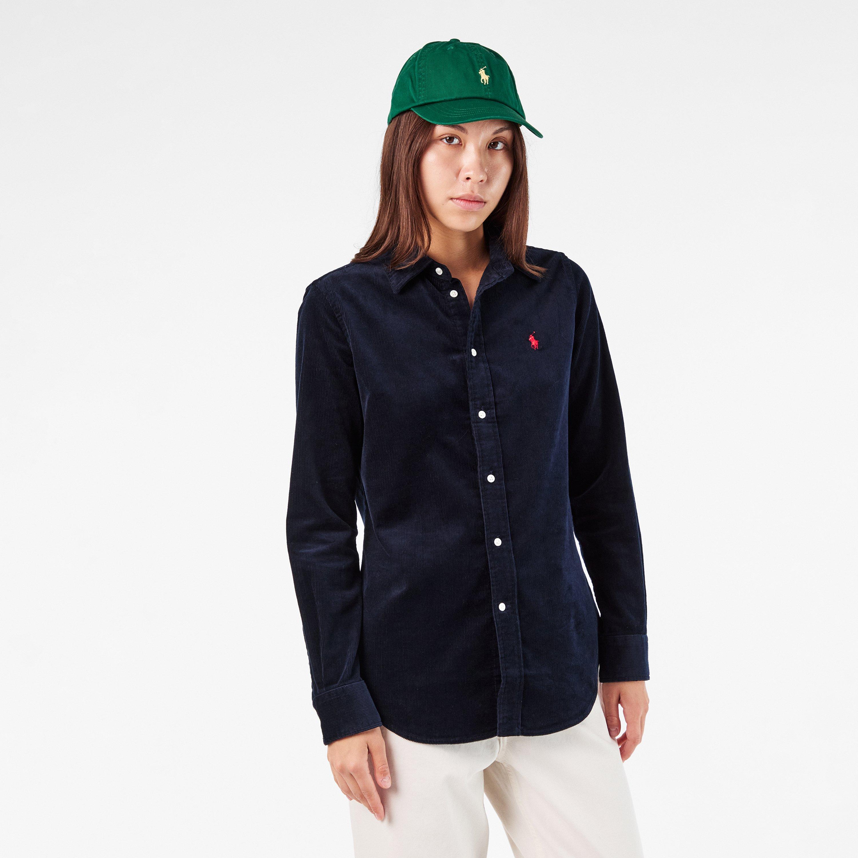 Women's Cord Long-Sleeve Plain Shirt