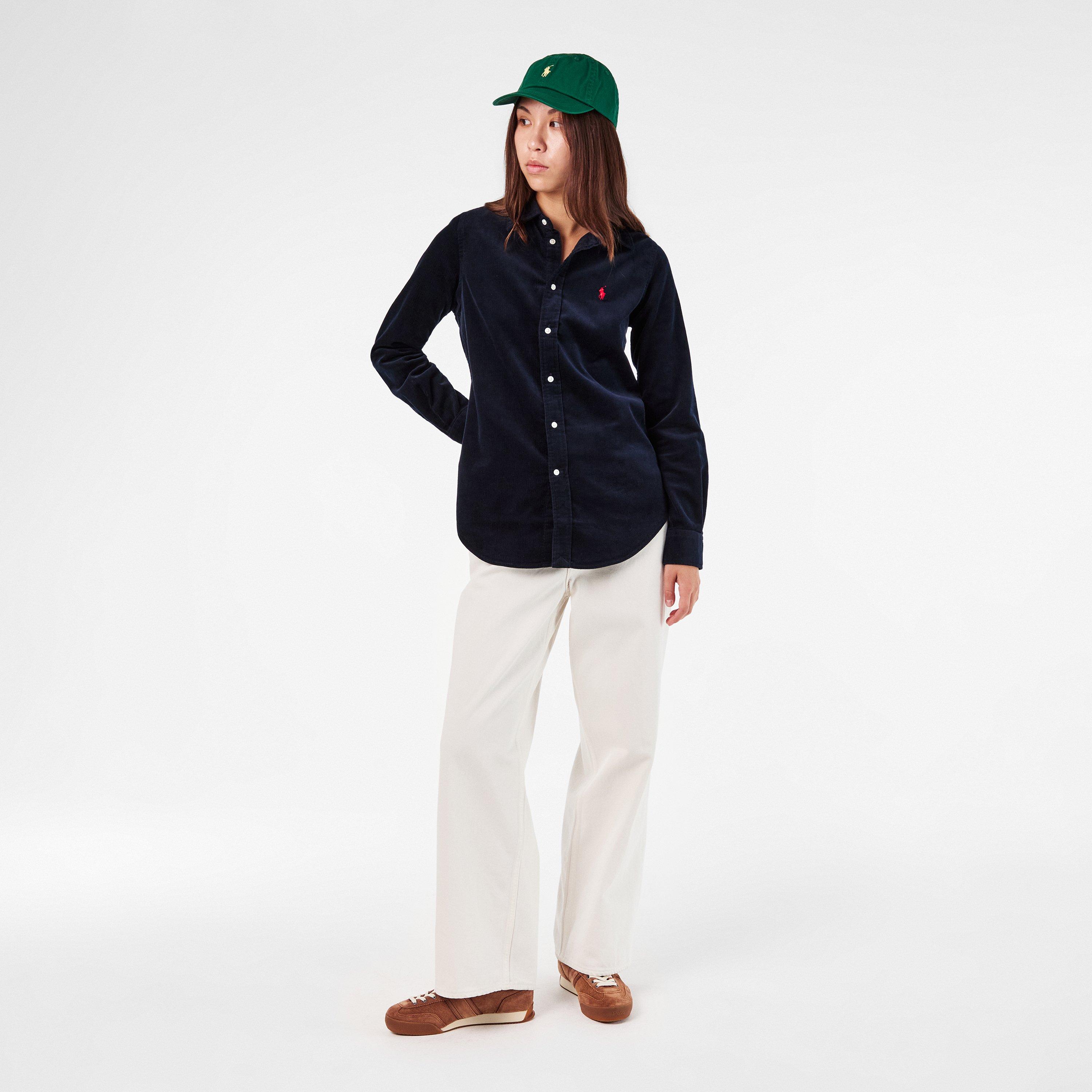 Women's Cord Long-Sleeve Plain Shirt