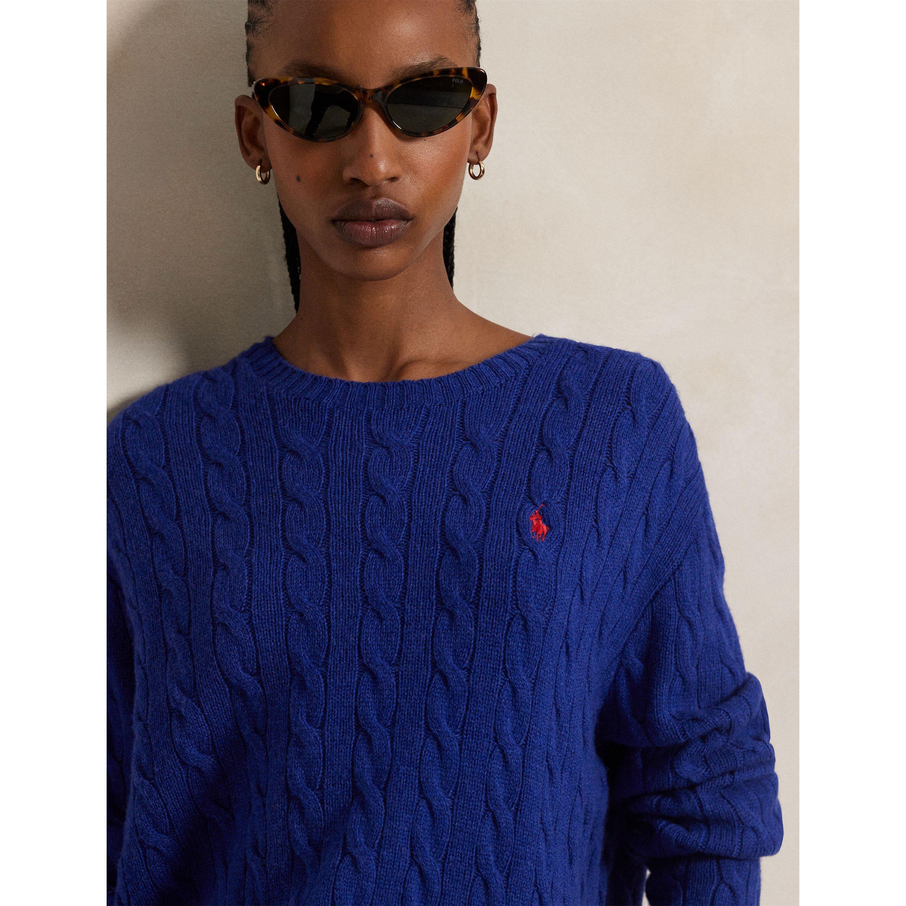 Cable Knit Oversized Crew Neck Jumper