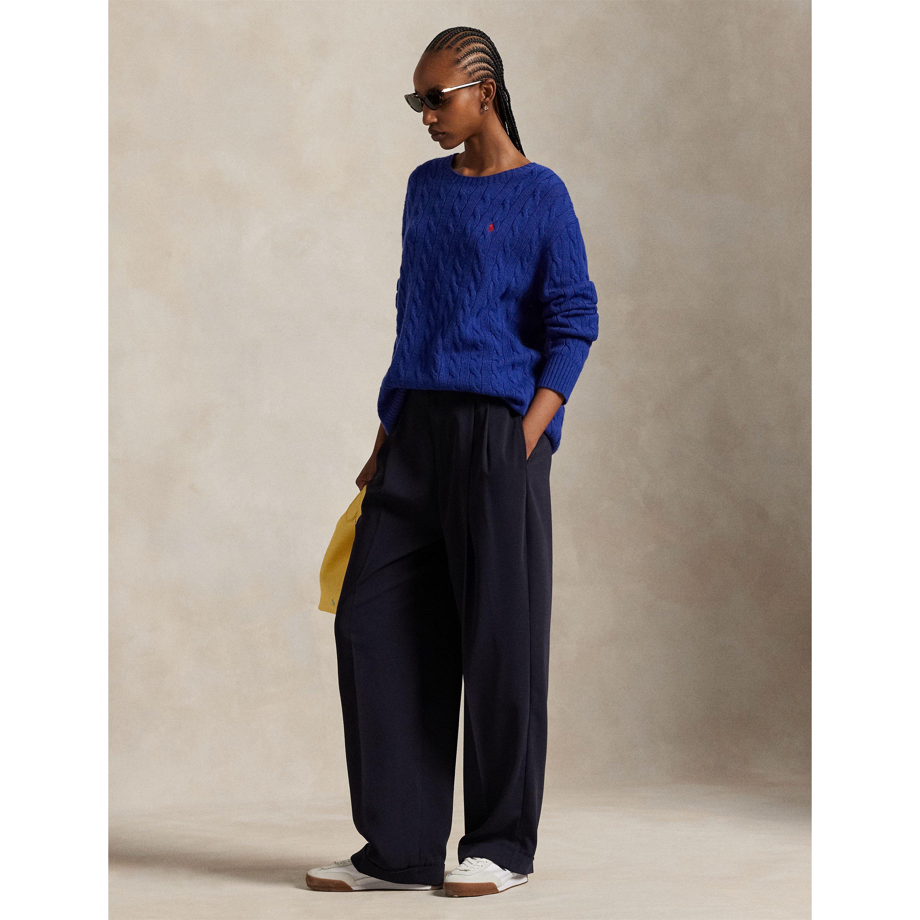Cable Knit Oversized Crew Neck Jumper