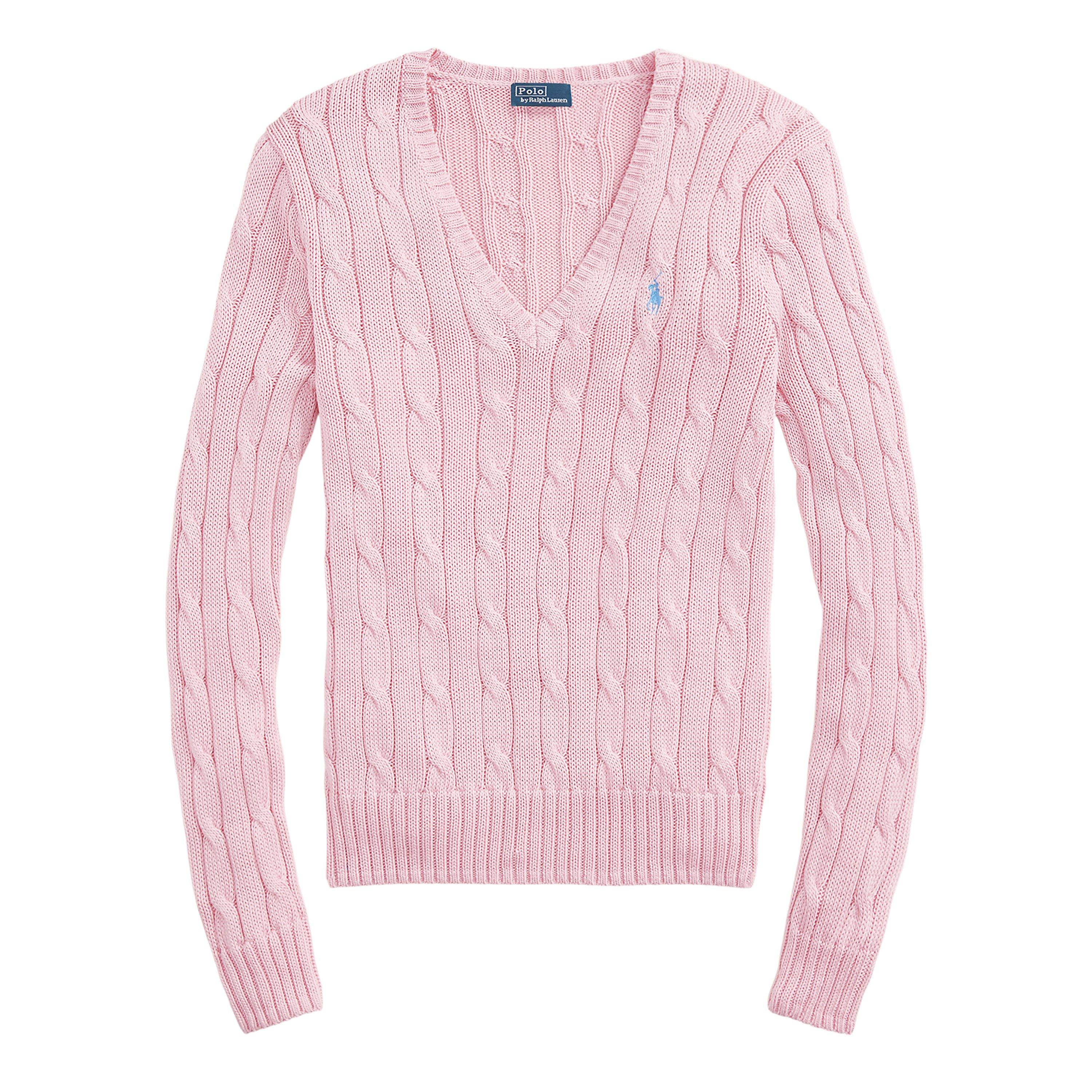 Women's Cable-Knit V-neck Jumper