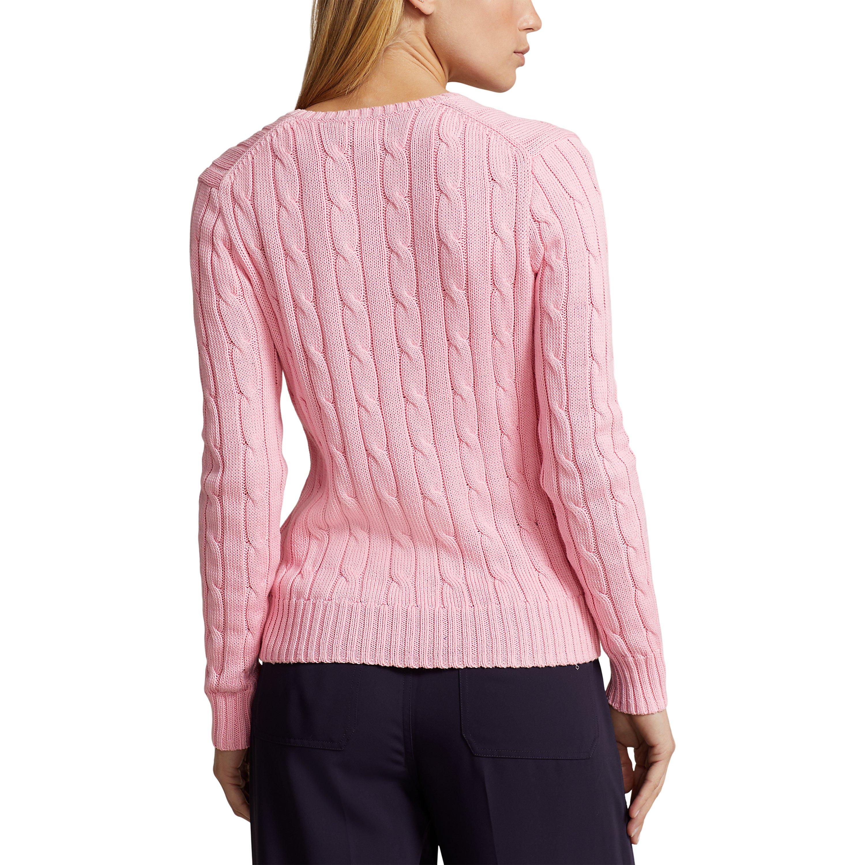 Women's Cable-Knit V-neck Jumper
