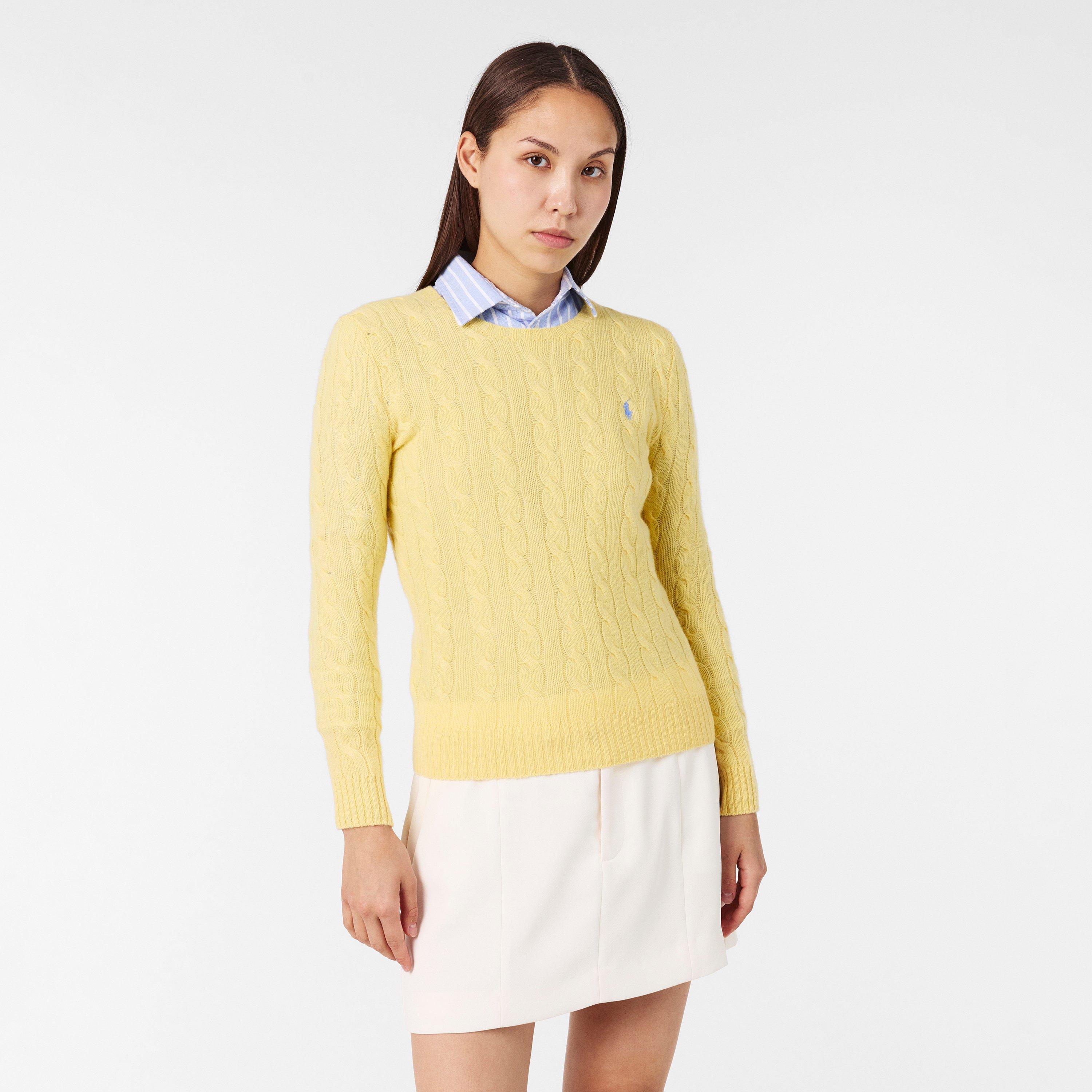 Women's Cable-Knit V-neck Jumper