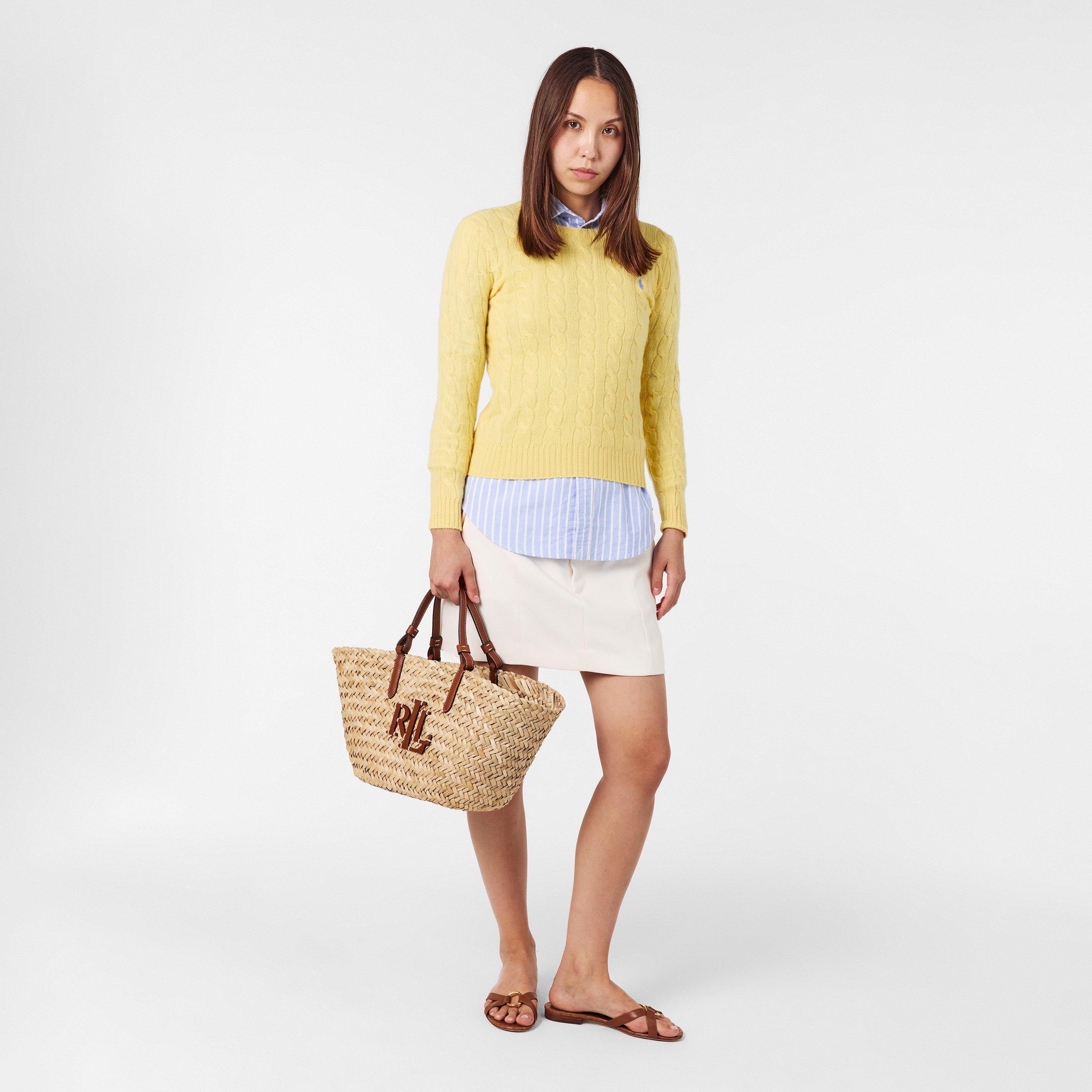 Women's Cable-Knit V-neck Jumper