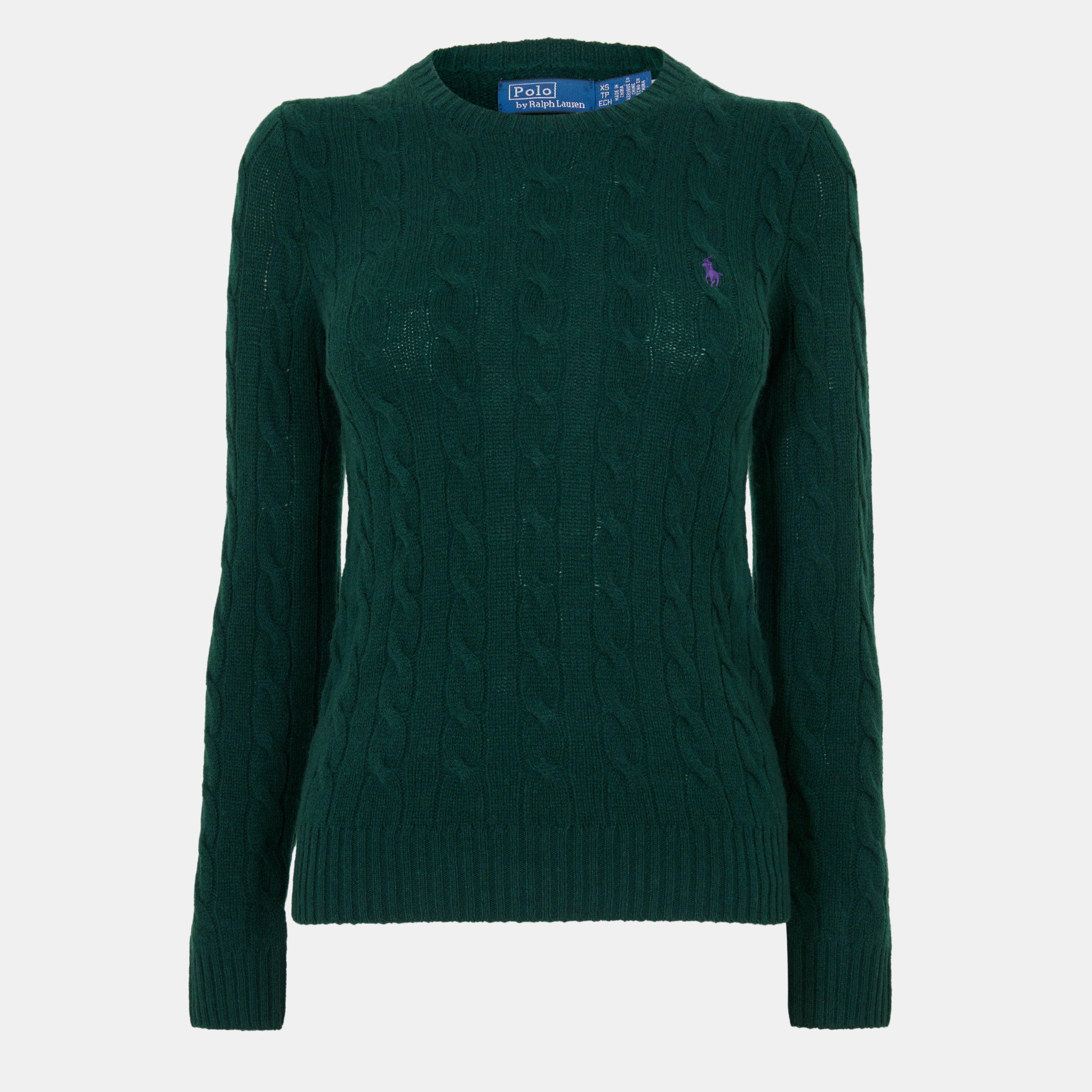 Women's Cable-Knit V-neck Jumper