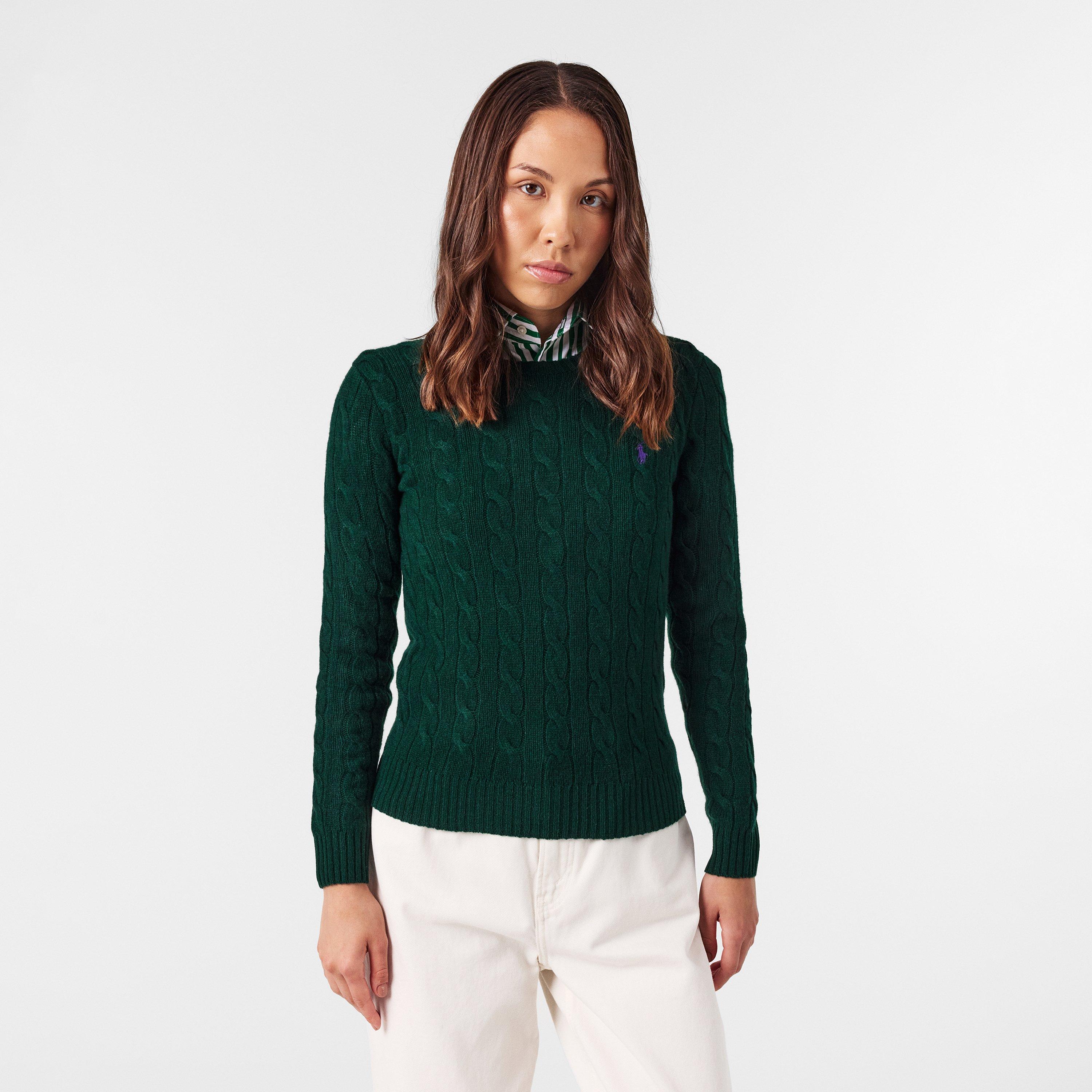 Women's Cable-Knit V-neck Jumper