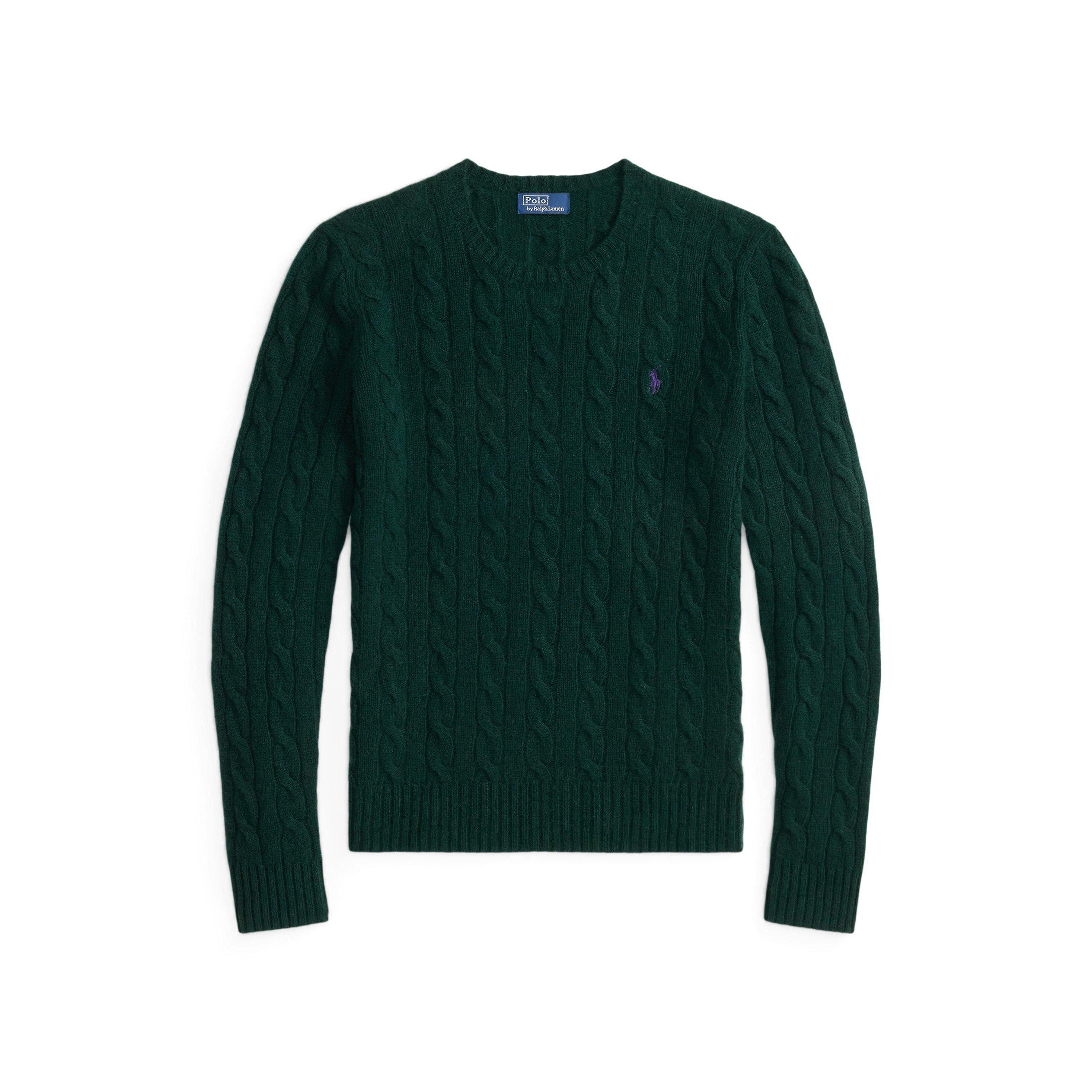 Cable-Knit V-neck Jumper