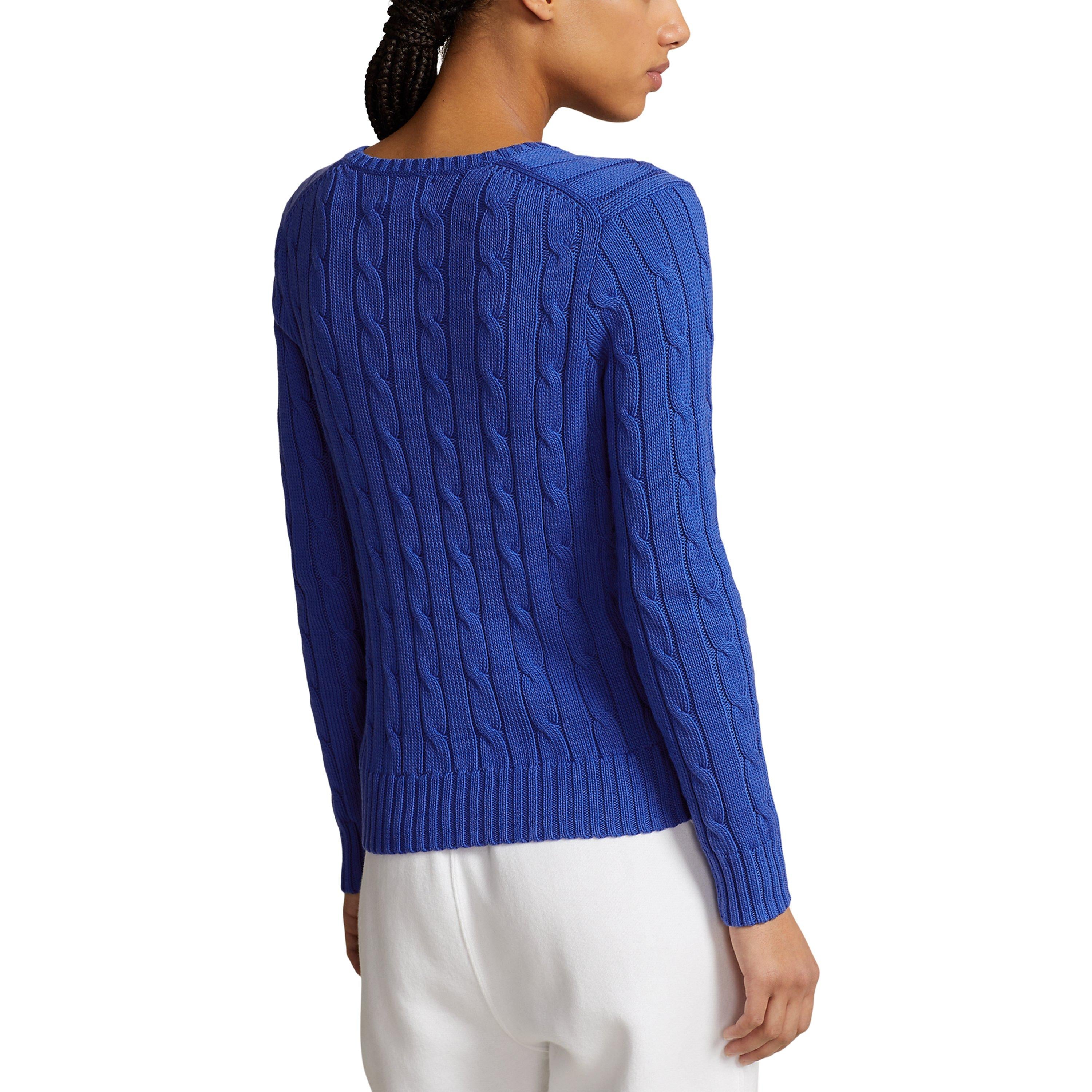 Women's Cable-Knit V-neck Jumper
