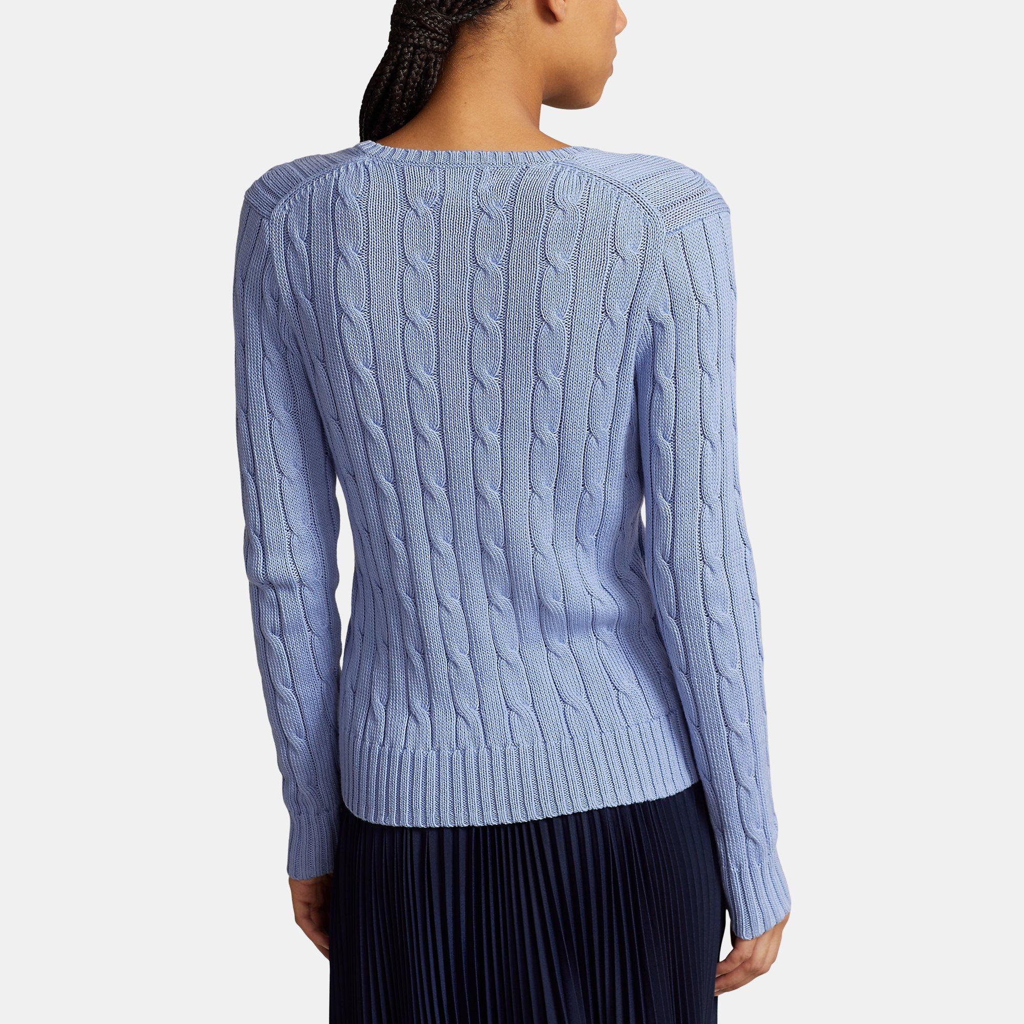 Women's Cable-Knit V-neck Jumper