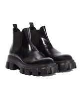Prada Monolith Leather Ankle Boots