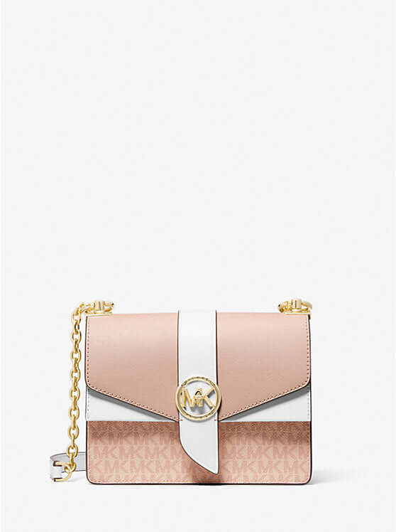 Michael Kors Greenwich Small Color-Block Logo and Saffiano Leather Crossbody Bag - Bags | Shop From The Mirage