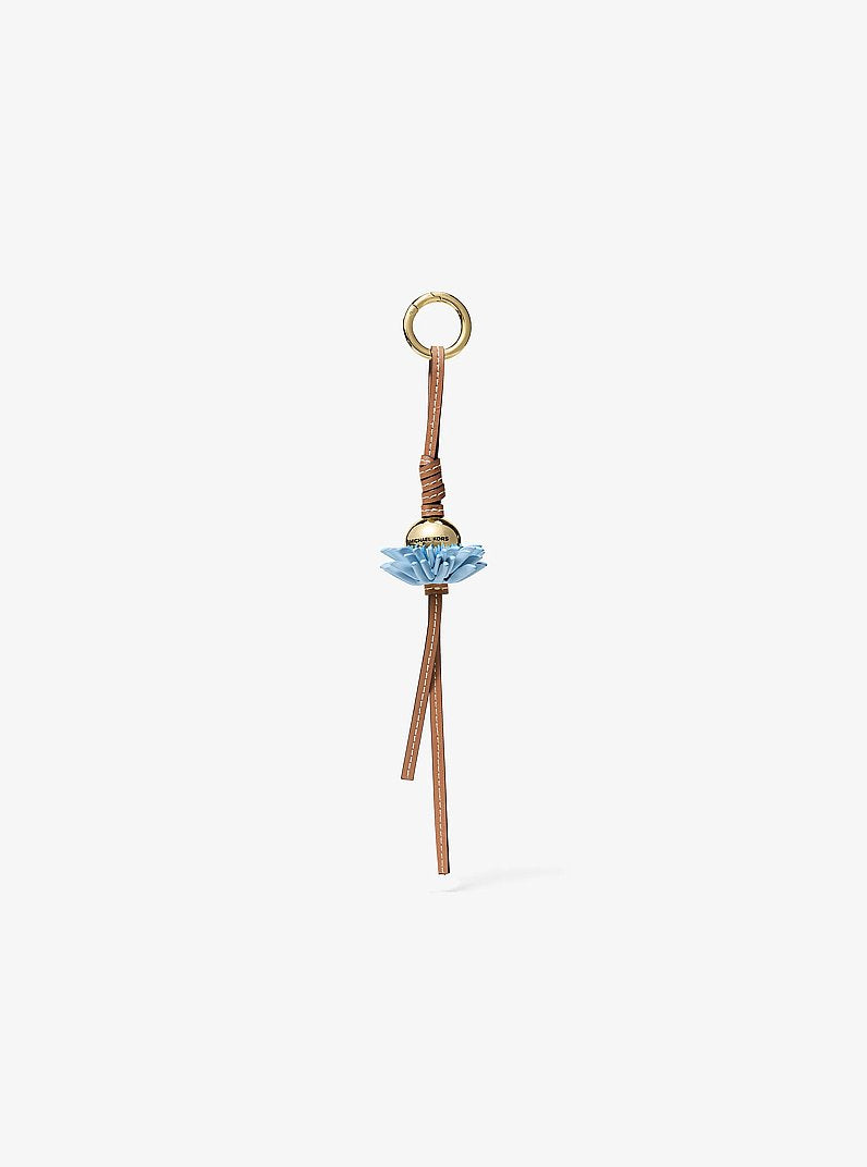 Leather Flower Bag Charm