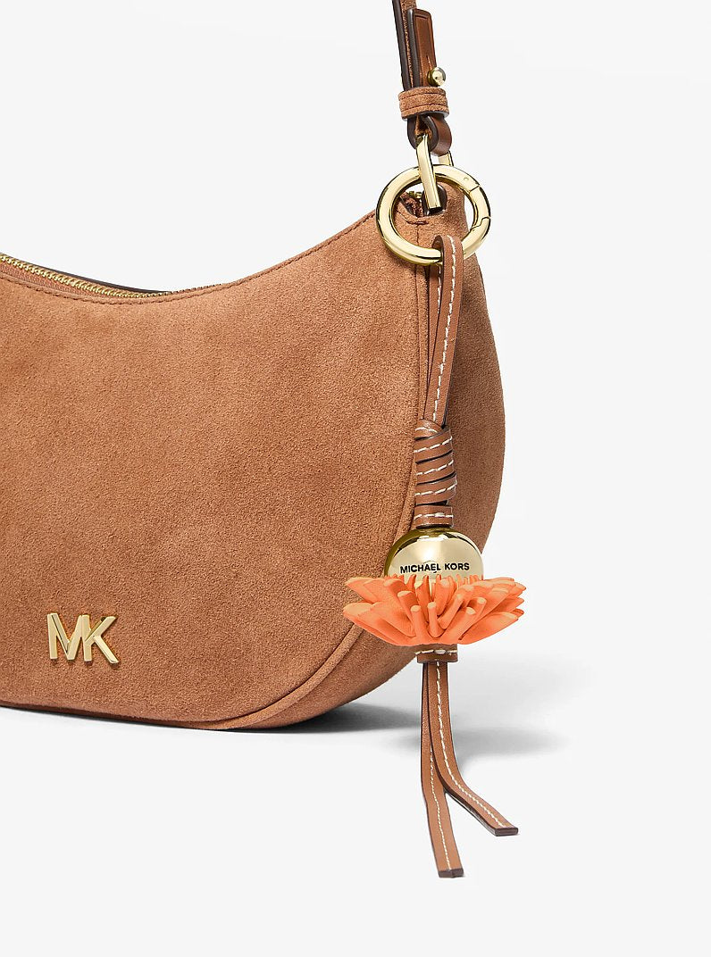 Leather Flower Bag Charm