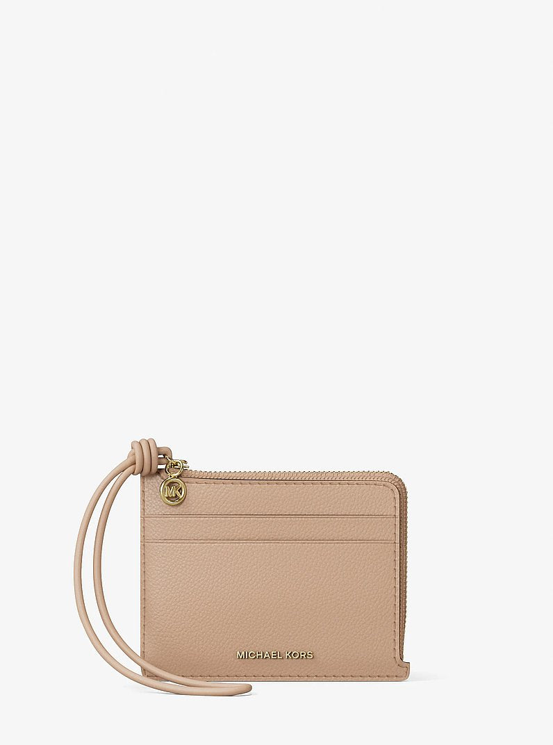 Jet Set Small Pebbled Leather Card Case Wristlet