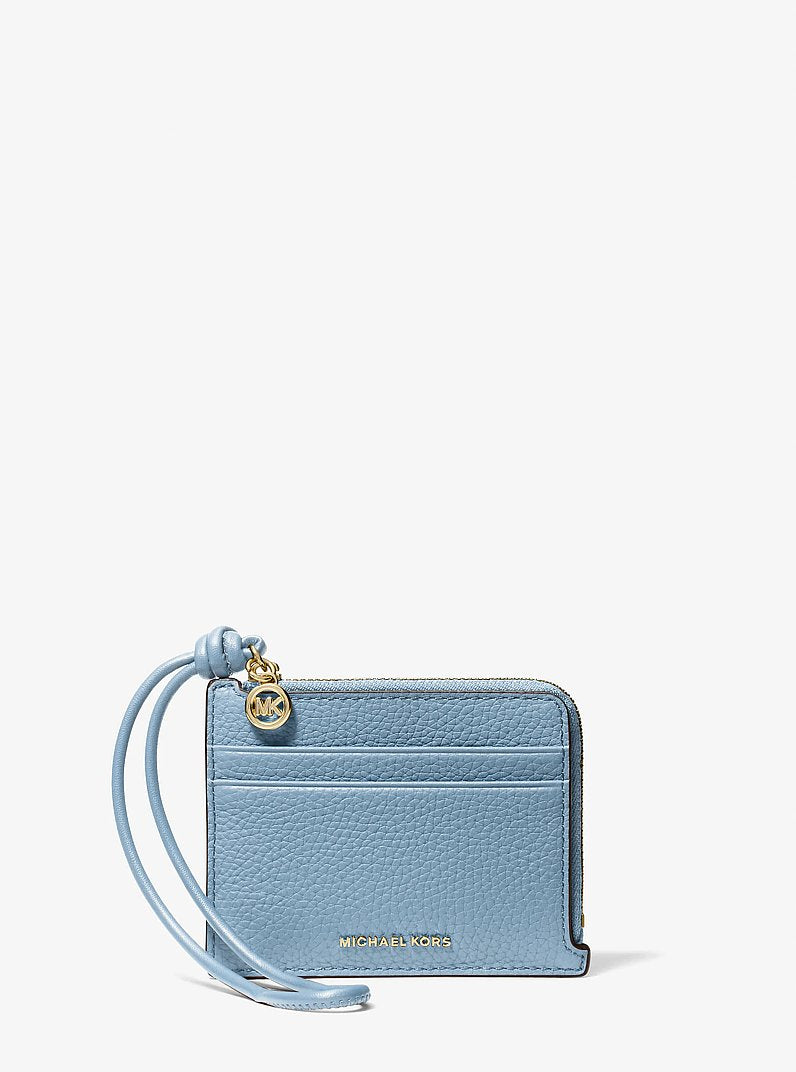 Jet Set Small Pebbled Leather Card Case Wristlet