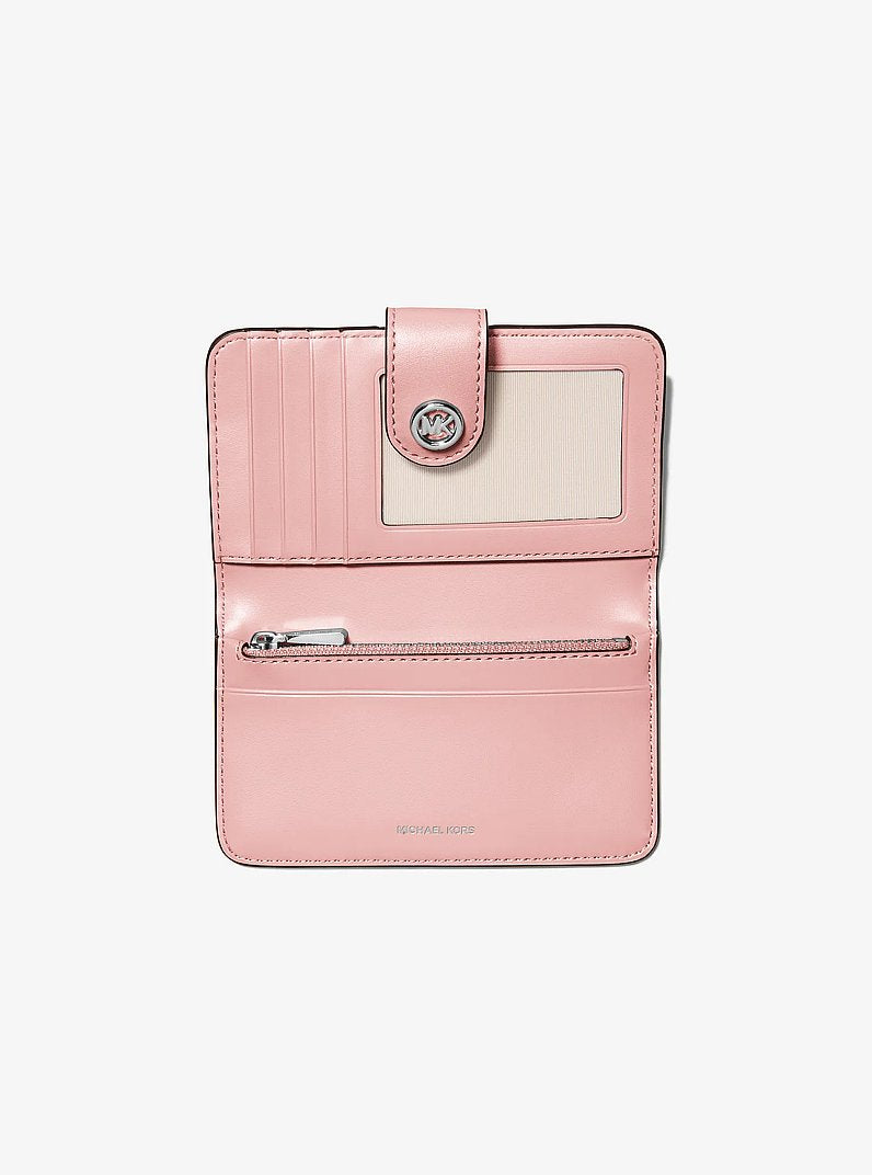 MK Pop Charm Medium Pebbled Leather Wallet