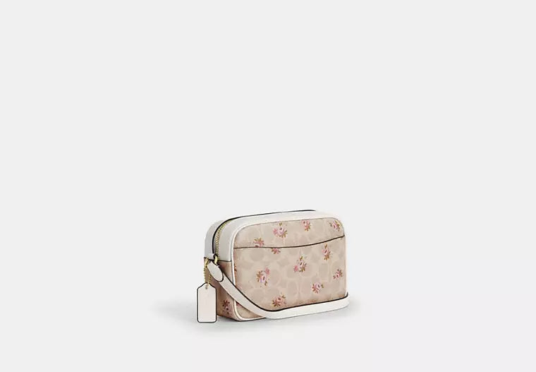 Mini Jamie Camera Bag In Signature Canvas With Floral Print