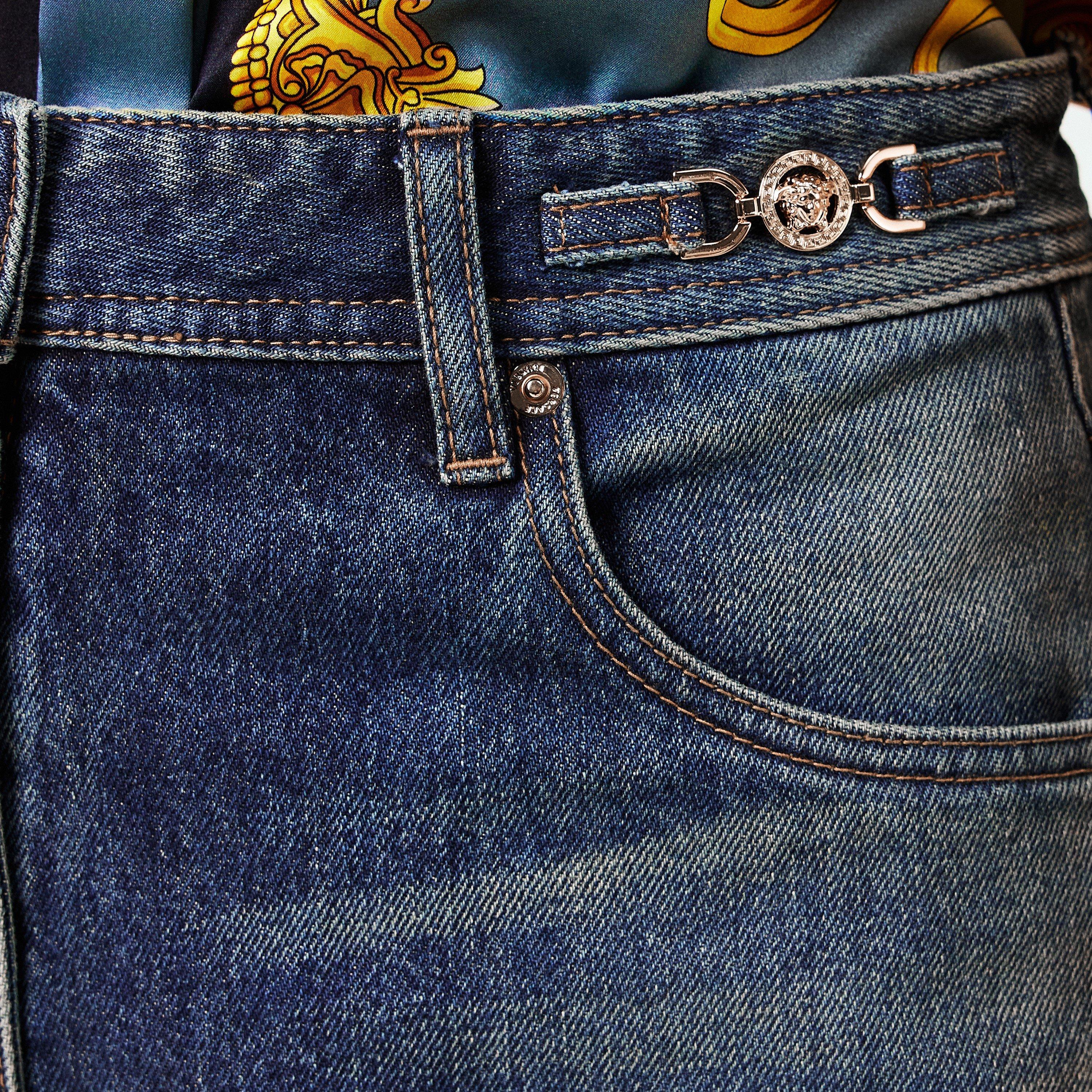 Wide Structured Italian Denim Wide Leg Jeans