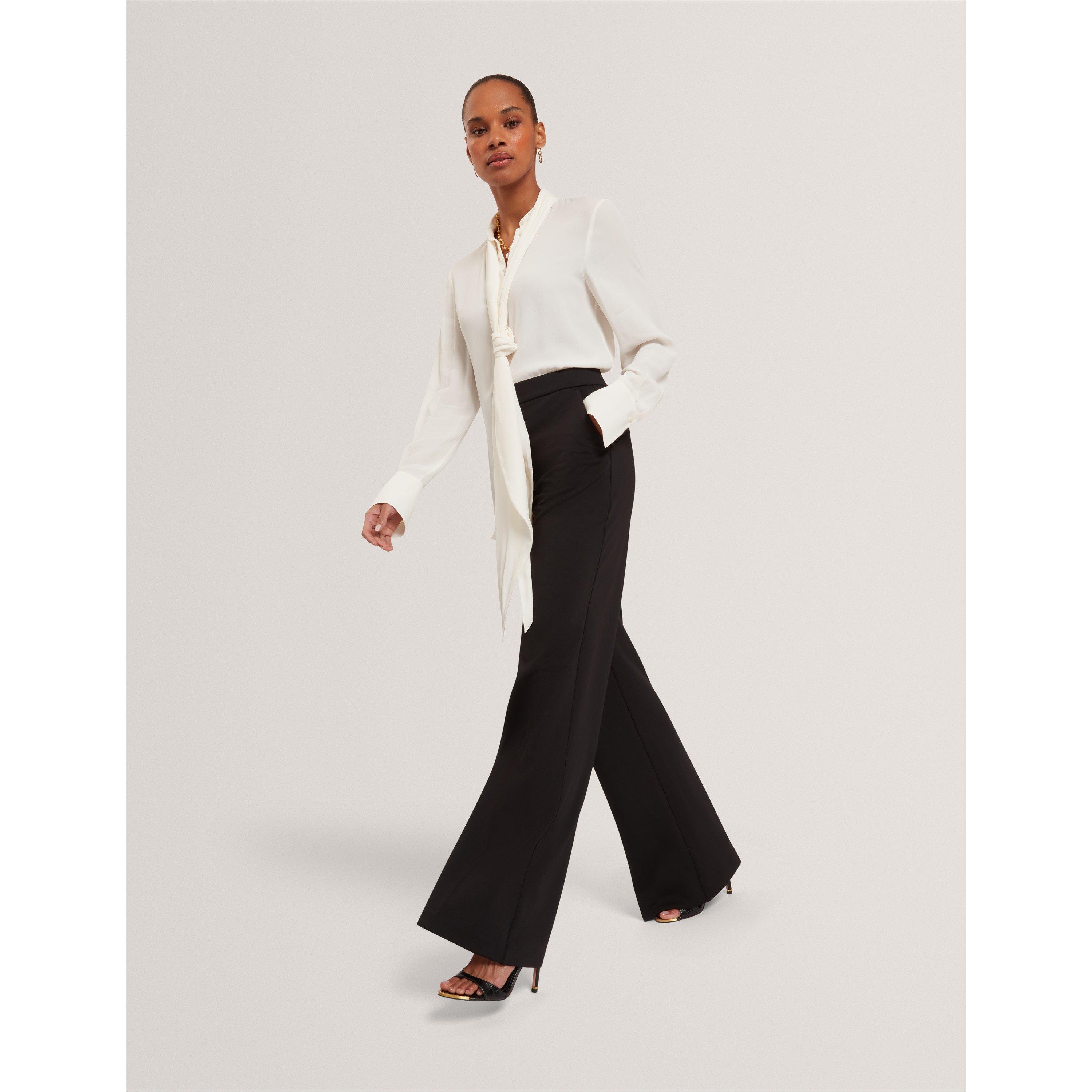 High-Waist Flared Trousers
