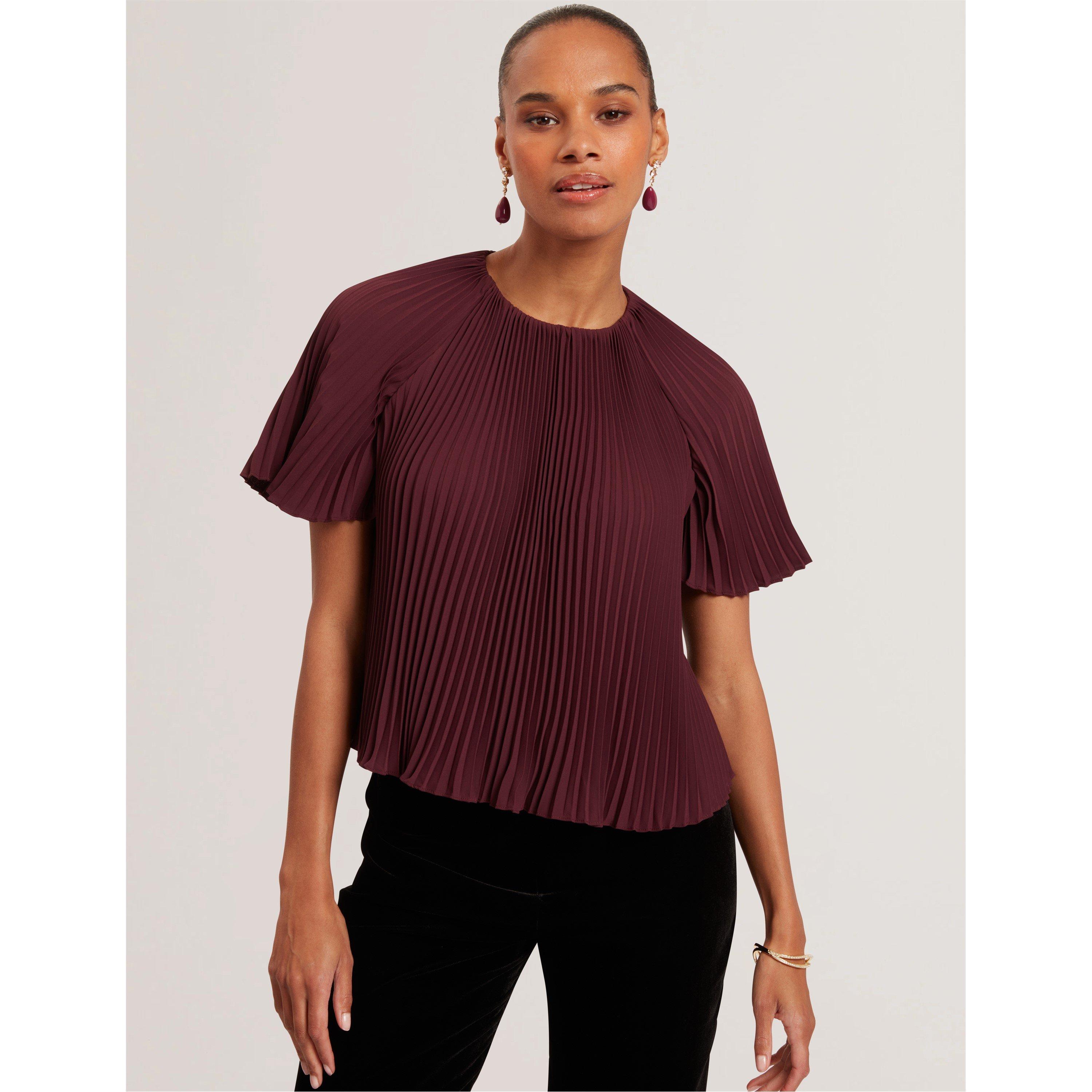 Short Sleeve Pleated Top