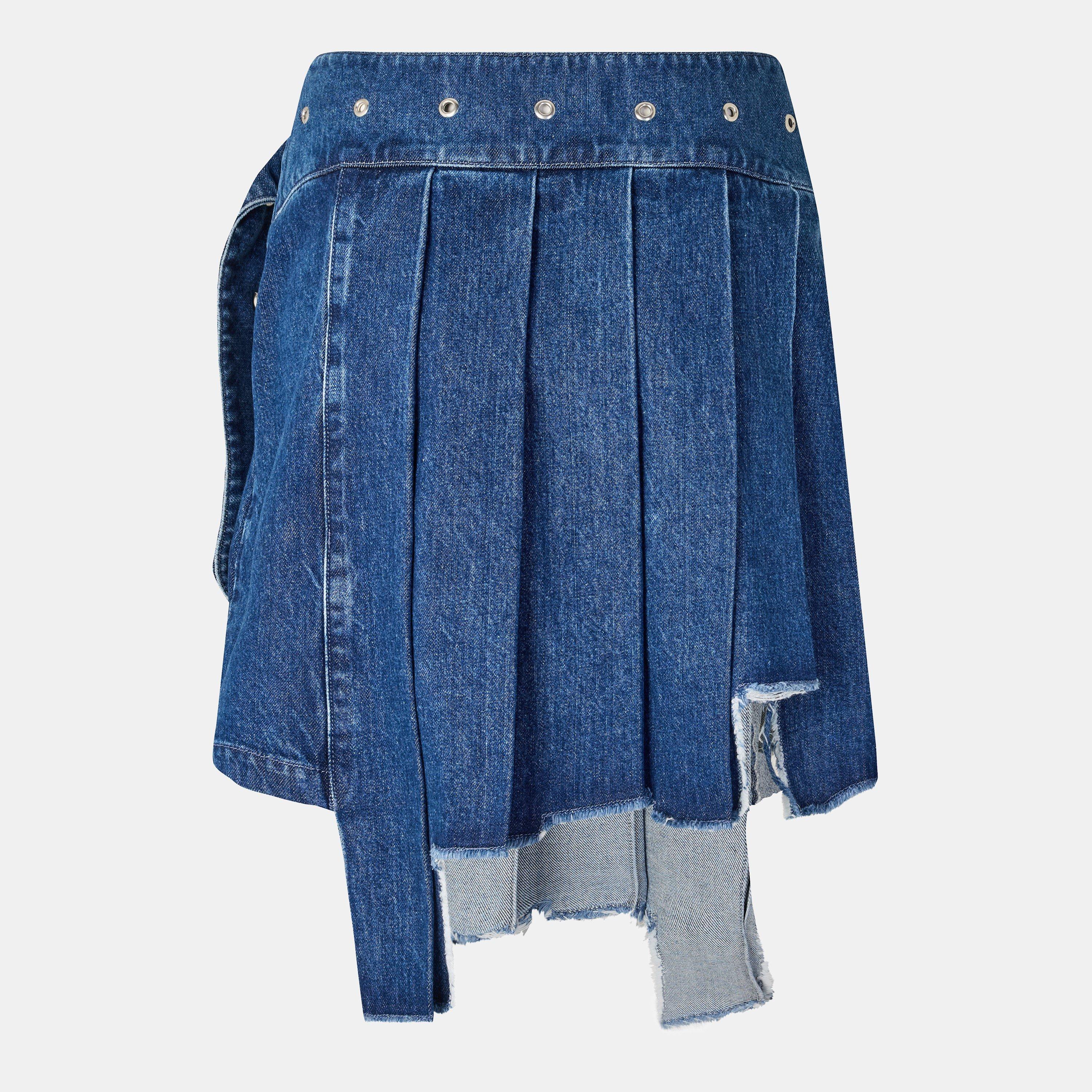 Structured Denim Skirt
