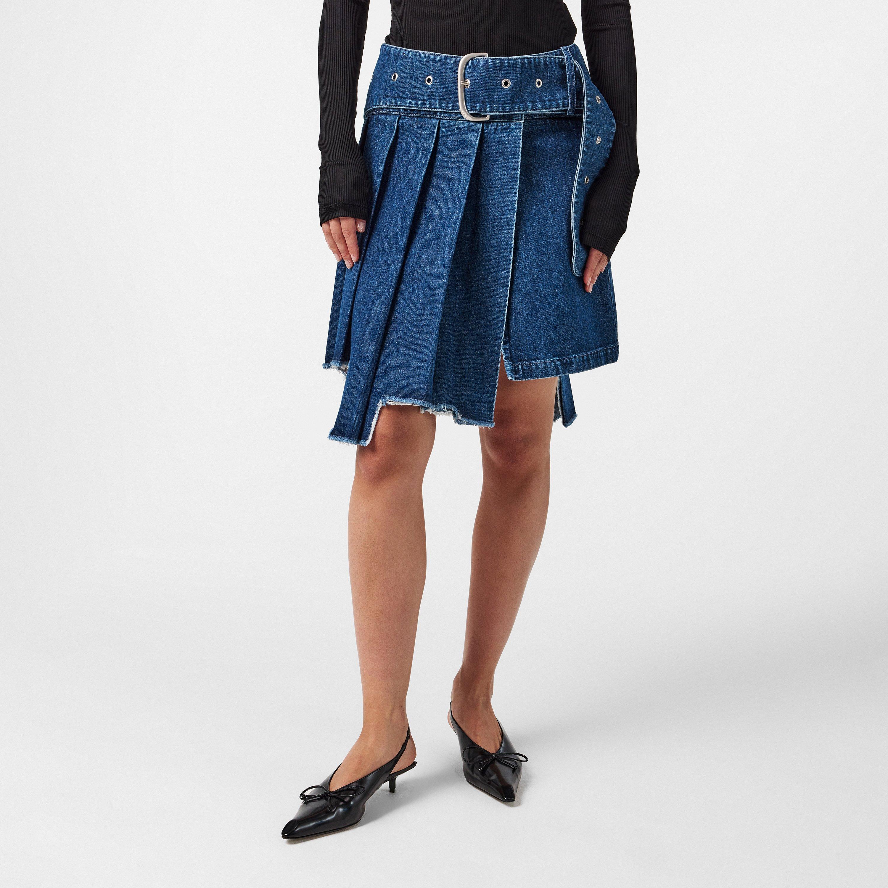 Structured Denim Skirt