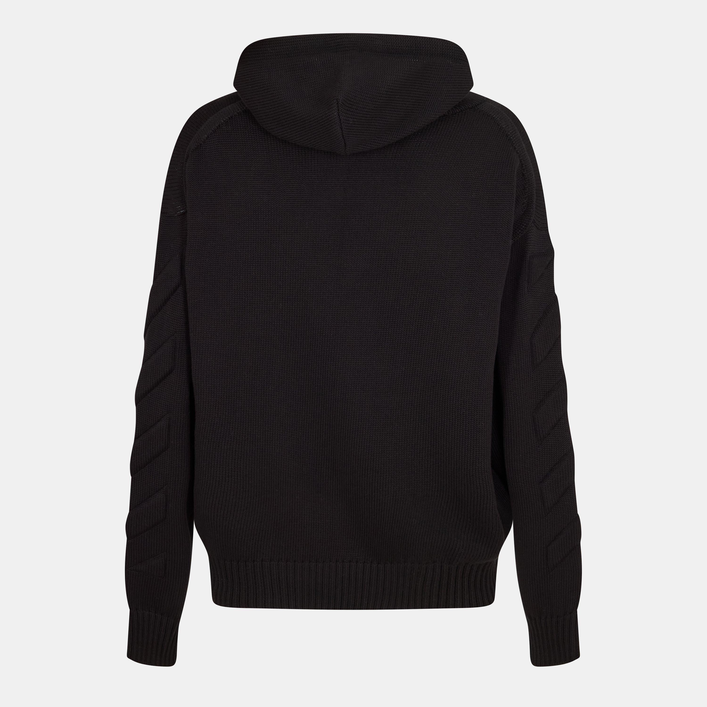 - Graphic Knitted Hoodie