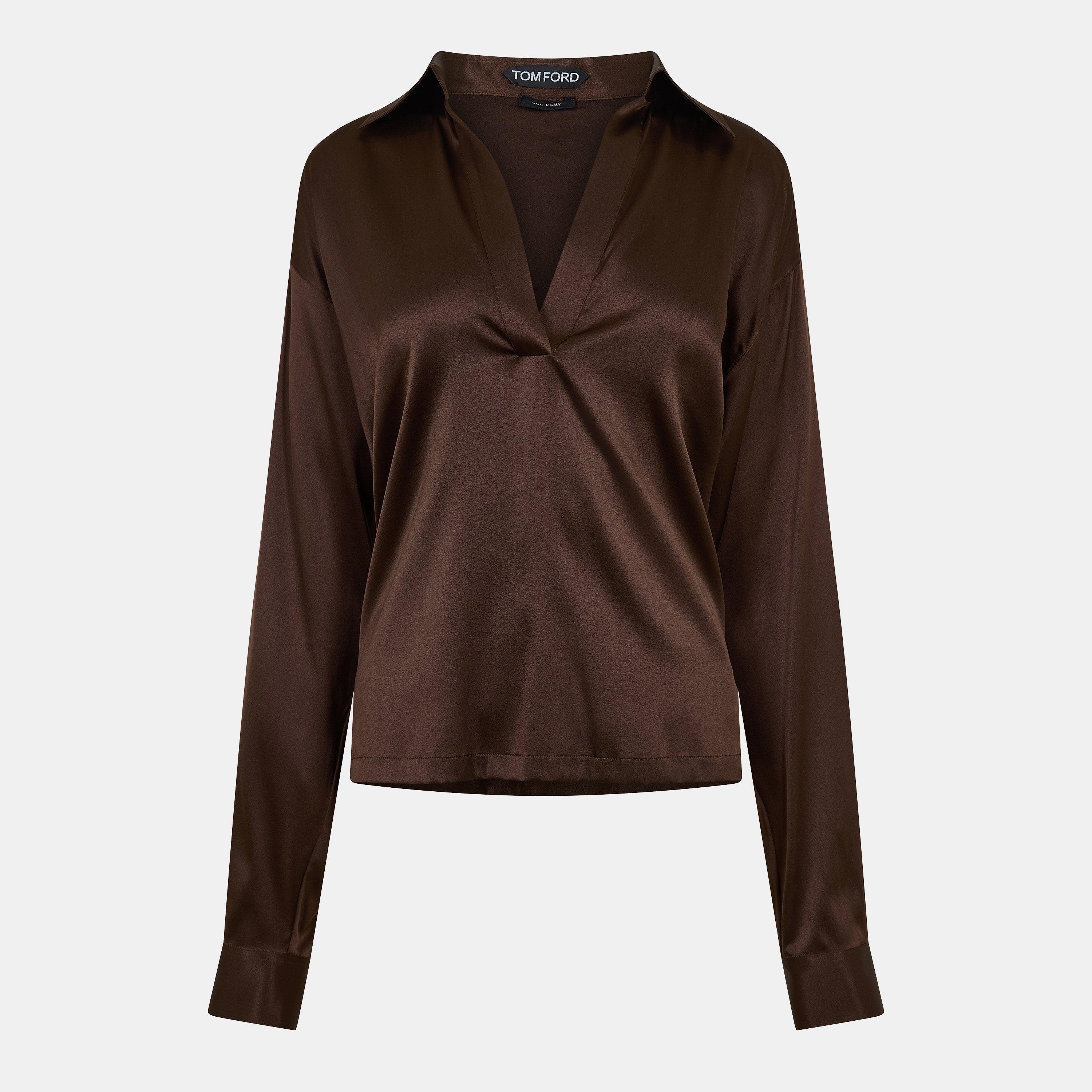 TF Silk Long Sleeve Plain Shirt