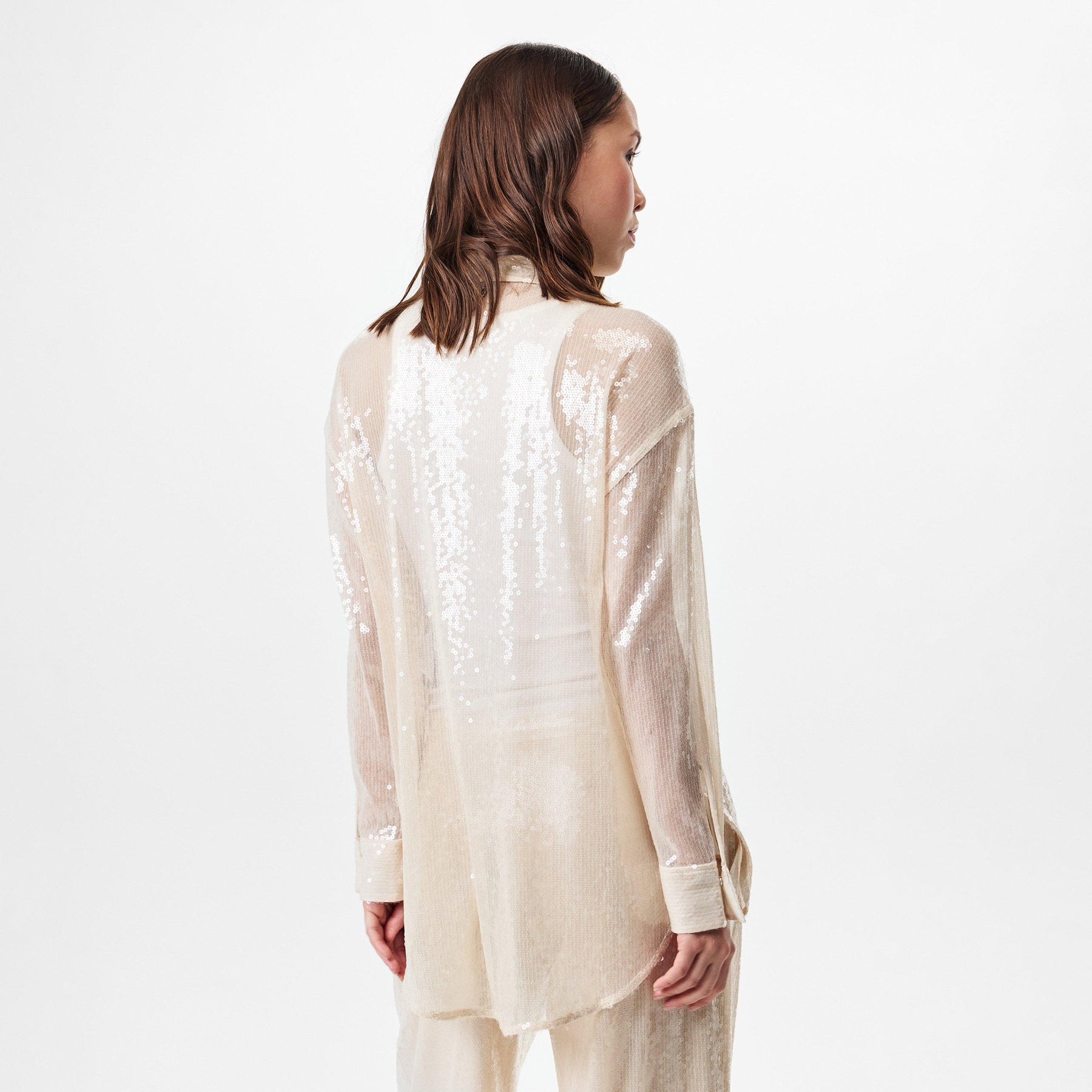 Relaxed-Fit Sequined Blouse