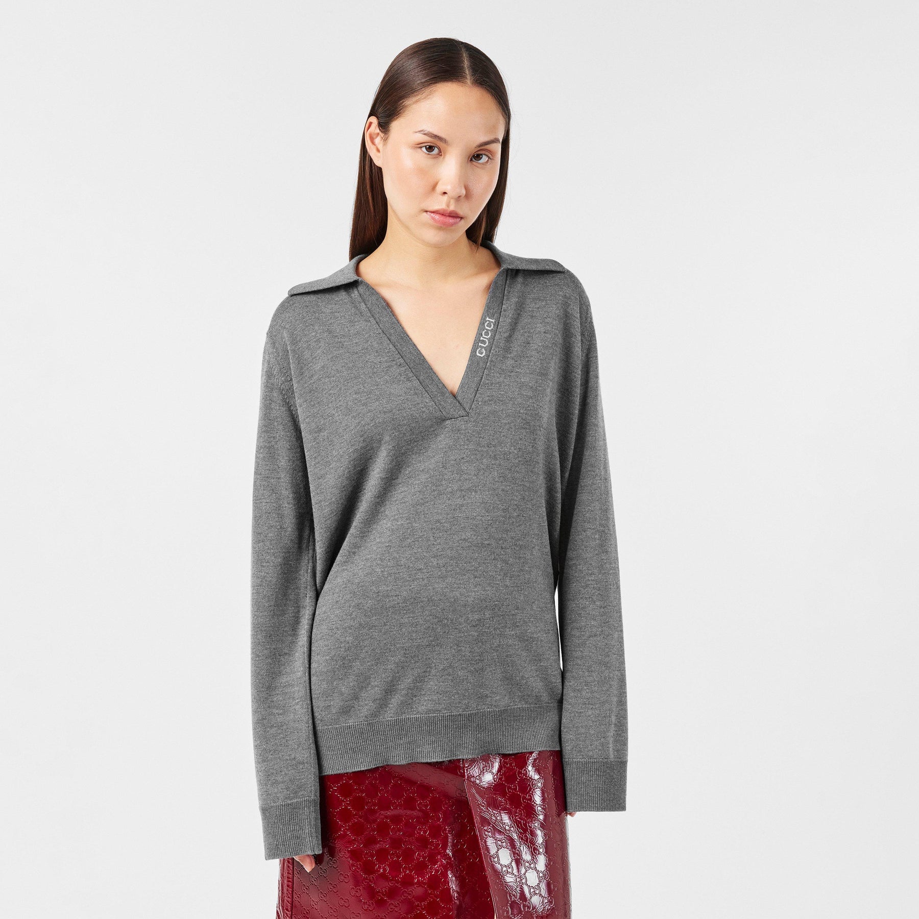 Extra Fine Wool Polo Top