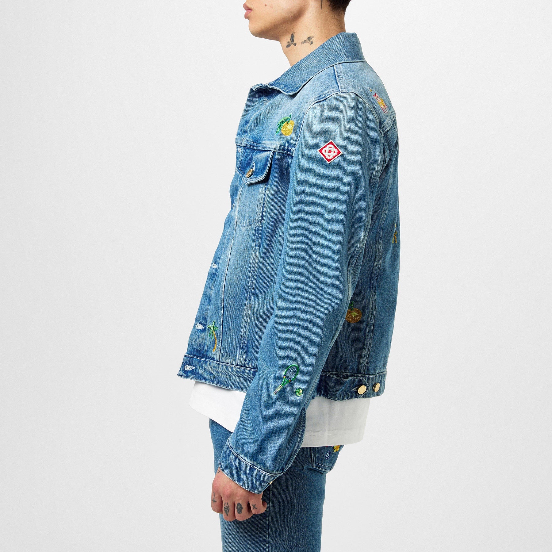 Denim Motif Jacket