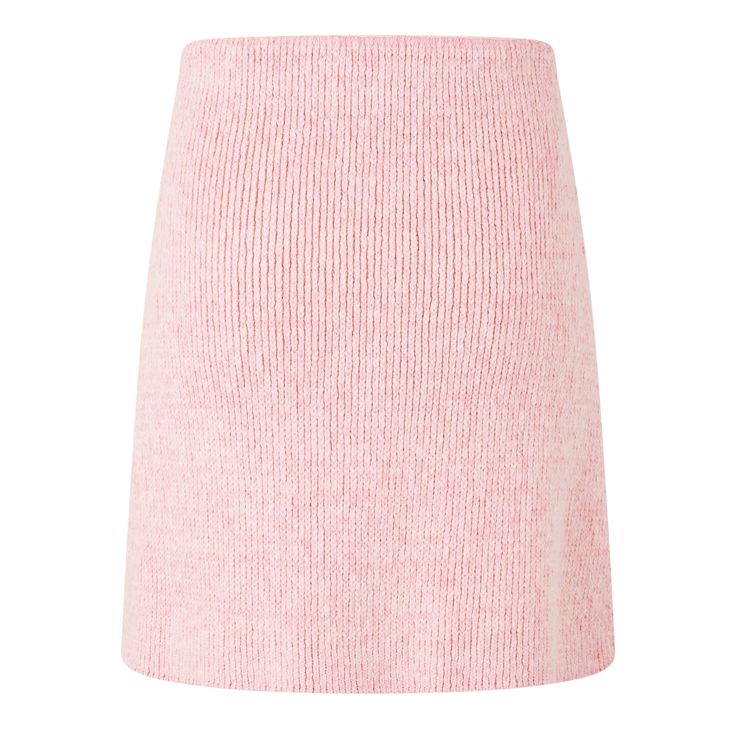 Mélange-Effect Mini Skirt