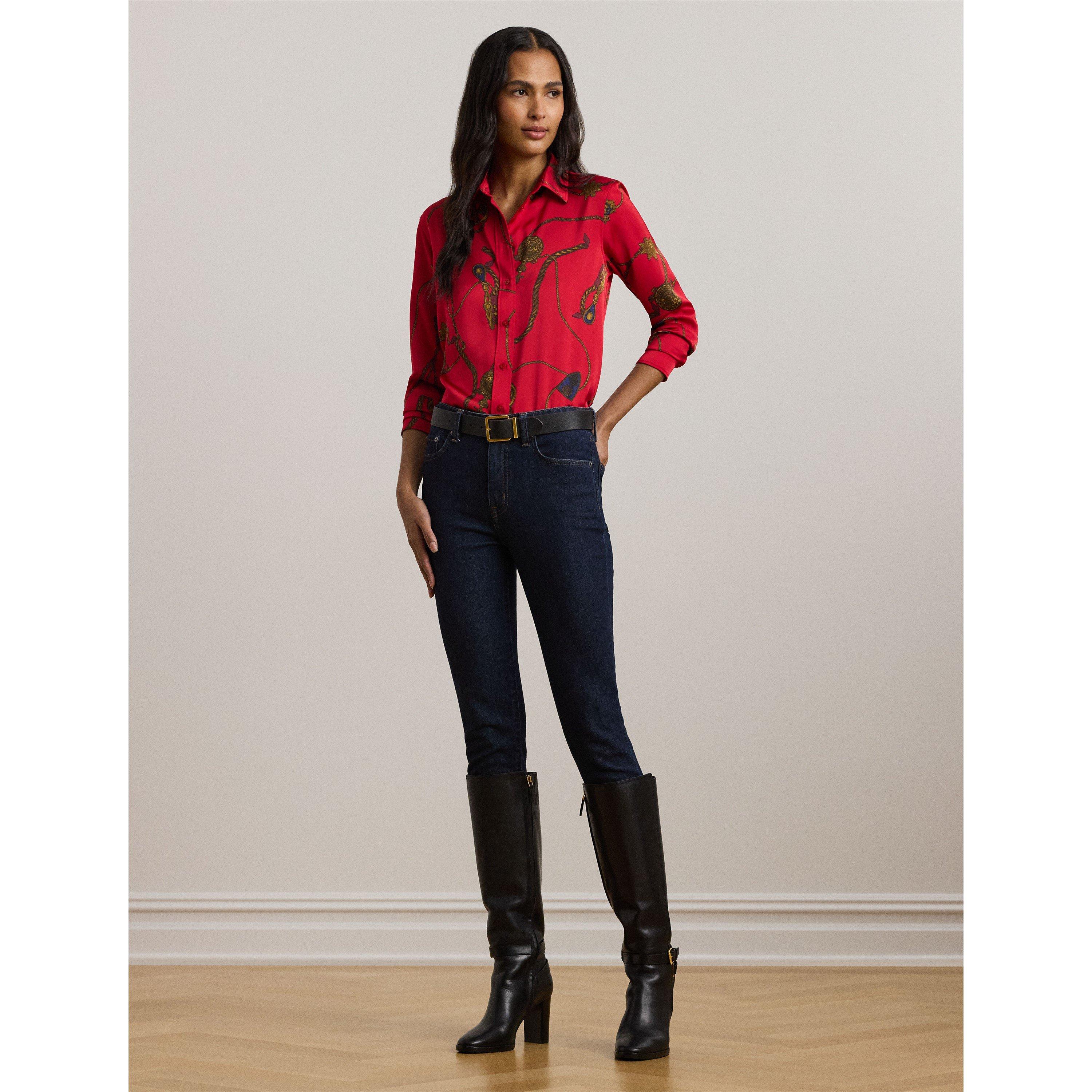 Classic Fit Print Charmeuse Shirt