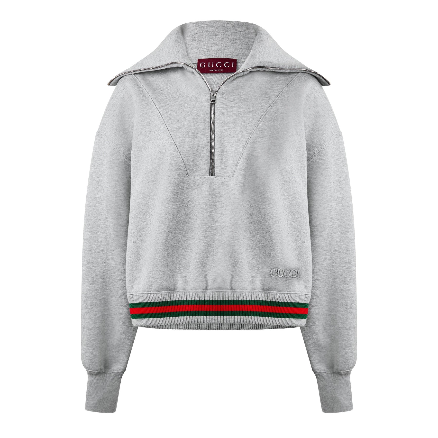 Cropped Web Half-Zip Jumper